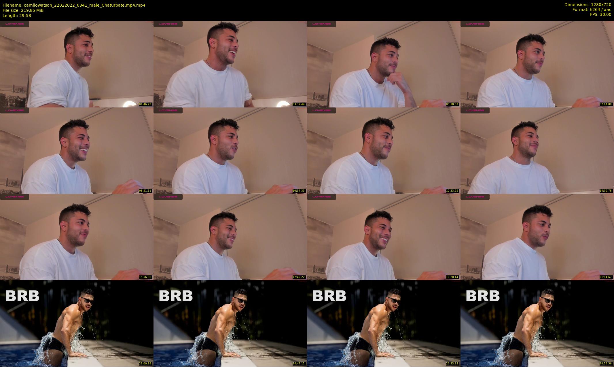 camilowatson — 30 minute Chaturbate male cam show recording, 720p, Feb 22, 2022
