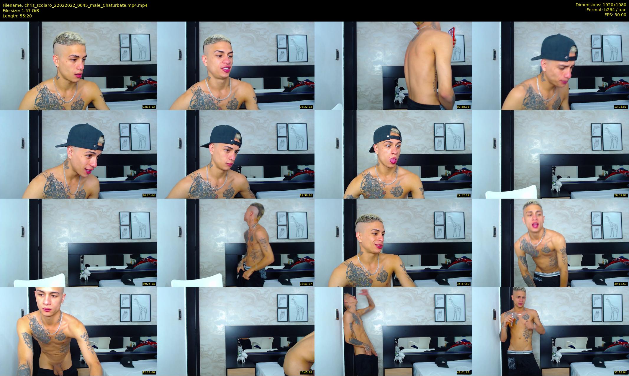 chris_scolaro — 56 minute Chaturbate male cam show recording, 1080p, Feb 22, 2022