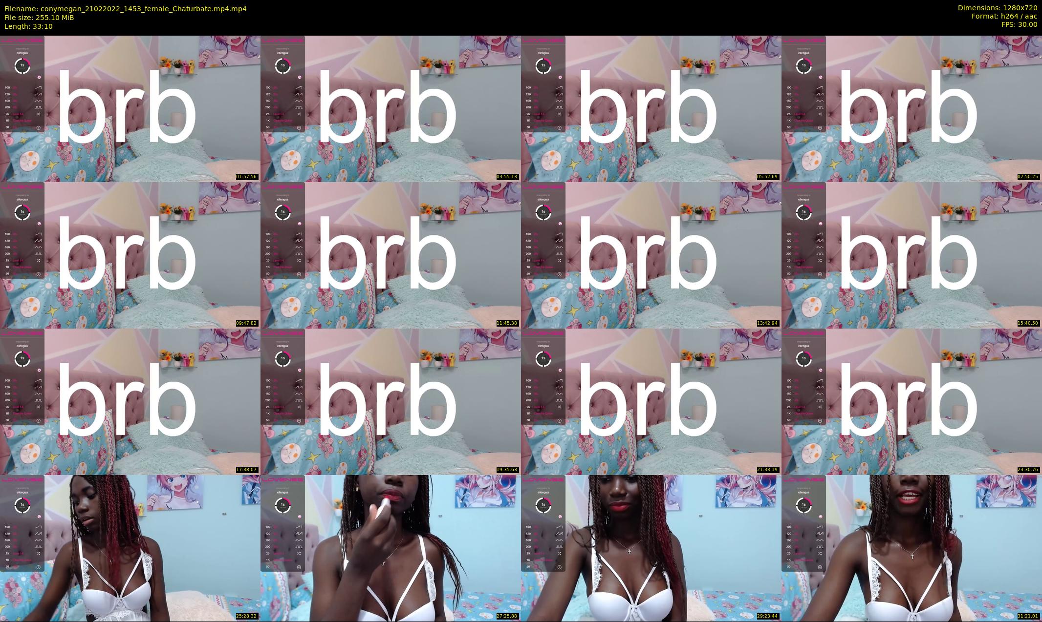 conymegan — 34 minute Chaturbate female cam show recording, 720p, Feb 21, 2022