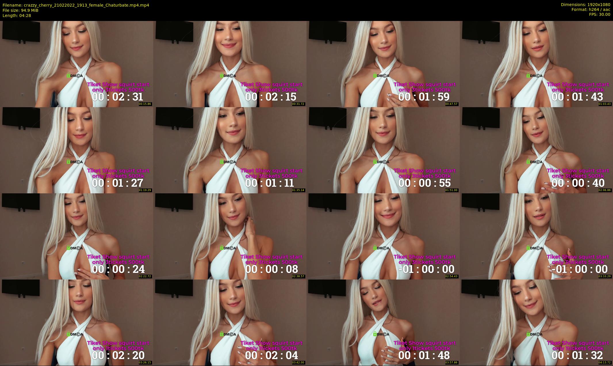 crazzy_cherry — 5 minute Chaturbate female cam show recording, 1080p, Feb 21, 2022