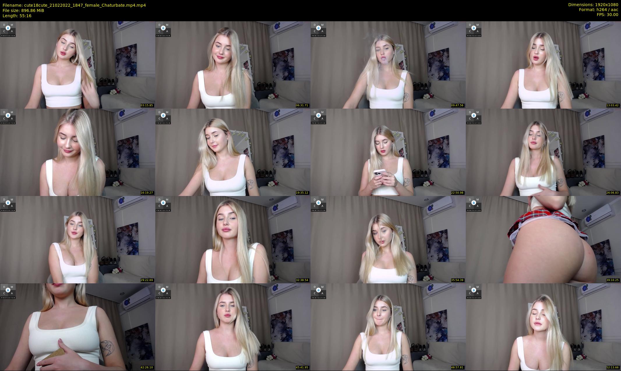 cute18cute — 56 minute Chaturbate female cam show recording, 1080p, Feb 21, 2022