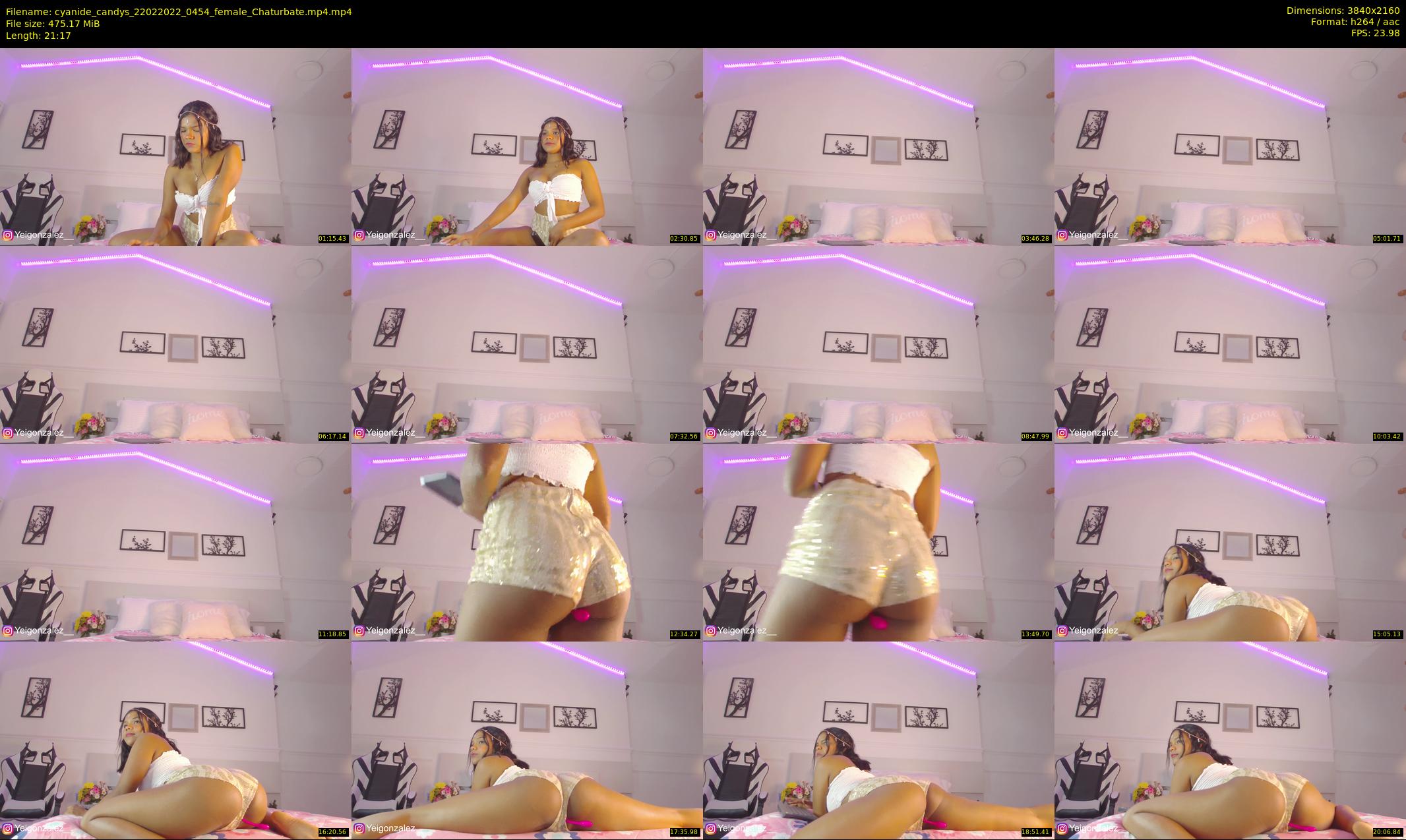 cyanide_candys — 22 minute Chaturbate female cam show recording, 4K, Feb 22, 2022