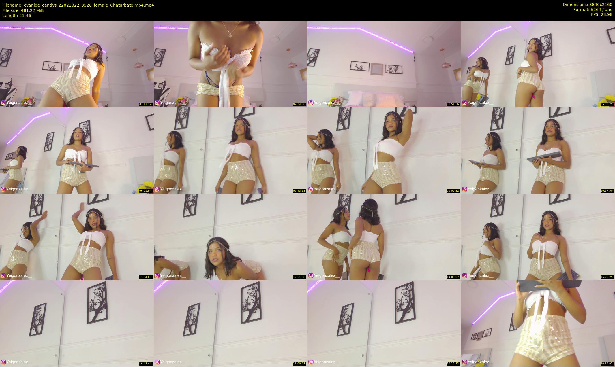 cyanide_candys — 22 minute Chaturbate female cam show recording, 4K, Feb 22, 2022