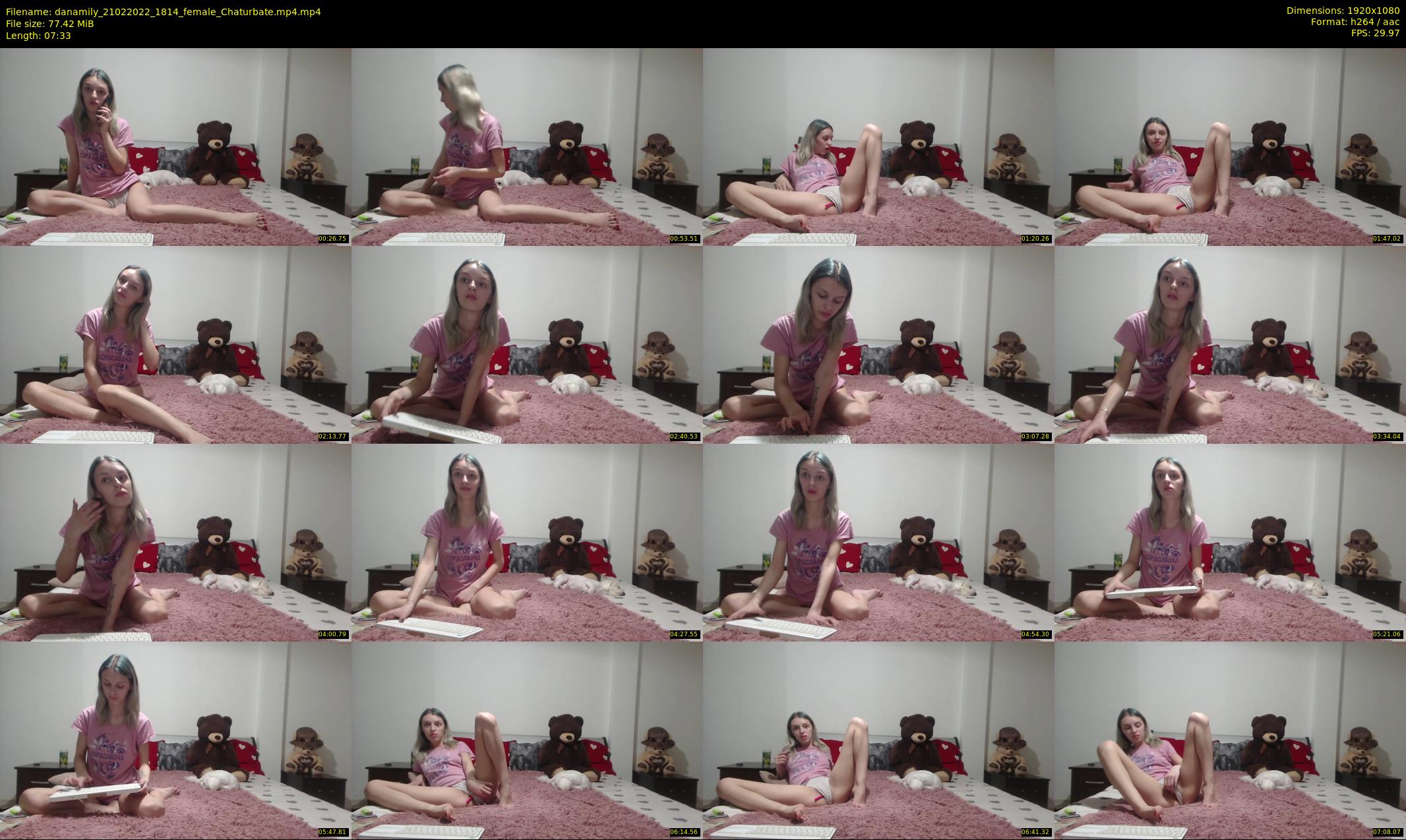 danamily — 8 minute Chaturbate female cam show recording, 1080p, Feb 21, 2022