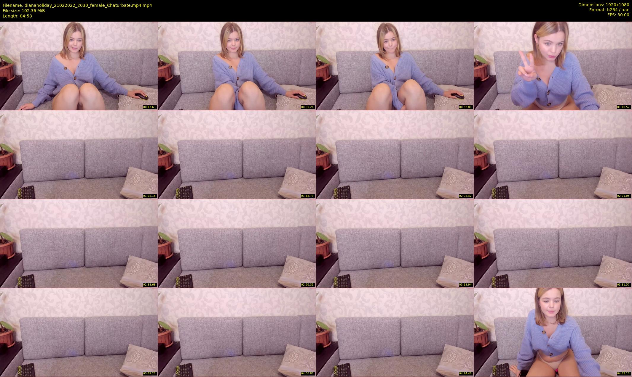 dianaholiday — 5 minute Chaturbate female cam show recording, 1080p, Feb 21, 2022