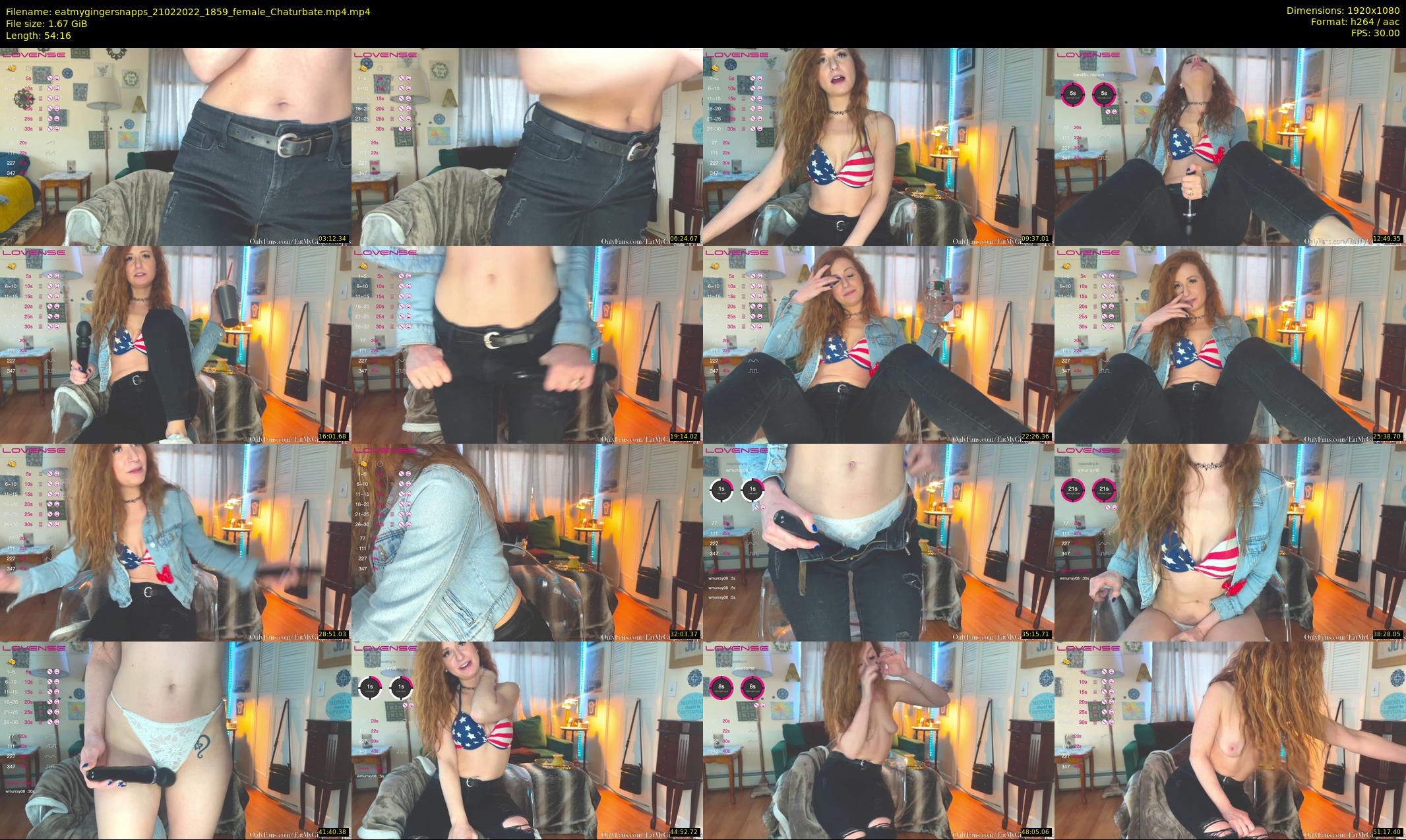 eatmygingersnapps — 55 minute Chaturbate female cam show recording, 1080p, Feb 21, 2022