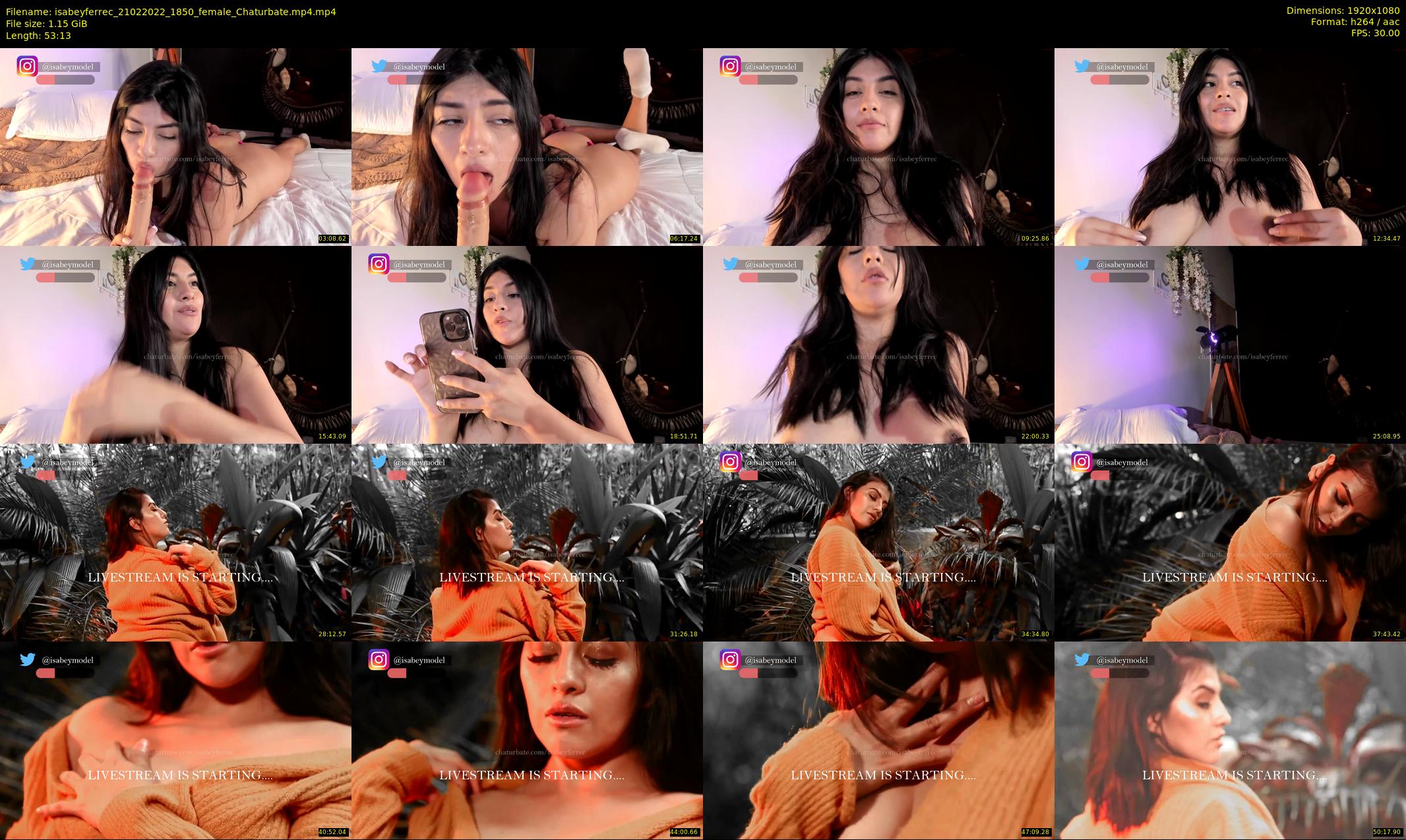 isabeyferrec — 54 minute Chaturbate female cam show recording, 1080p, Feb 21, 2022