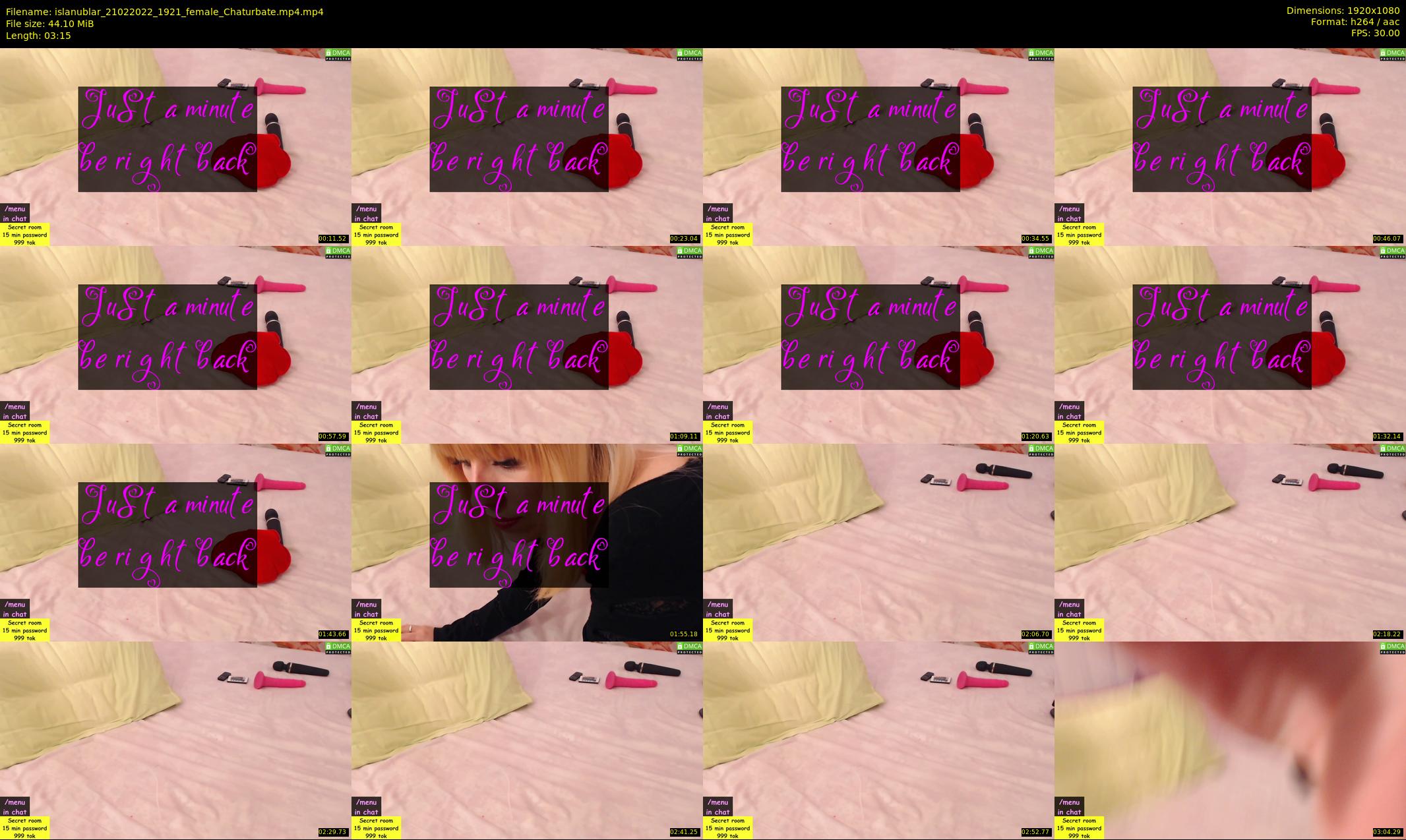islanublar — 4 minute Chaturbate female cam show recording, 1080p, Feb 21, 2022