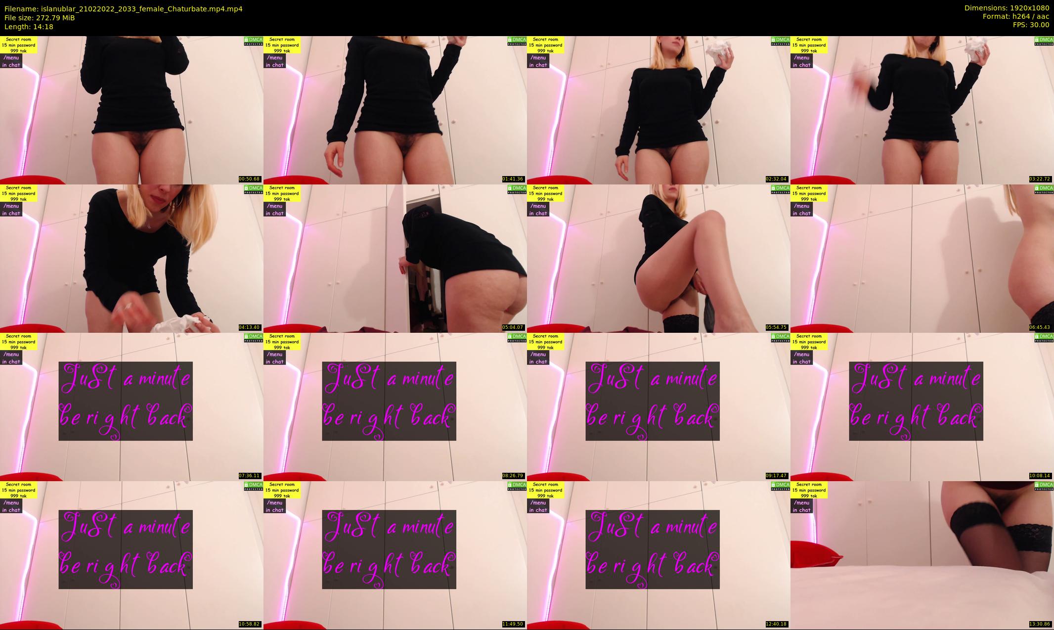 islanublar — 15 minute Chaturbate female cam show recording, 1080p, Feb 21, 2022