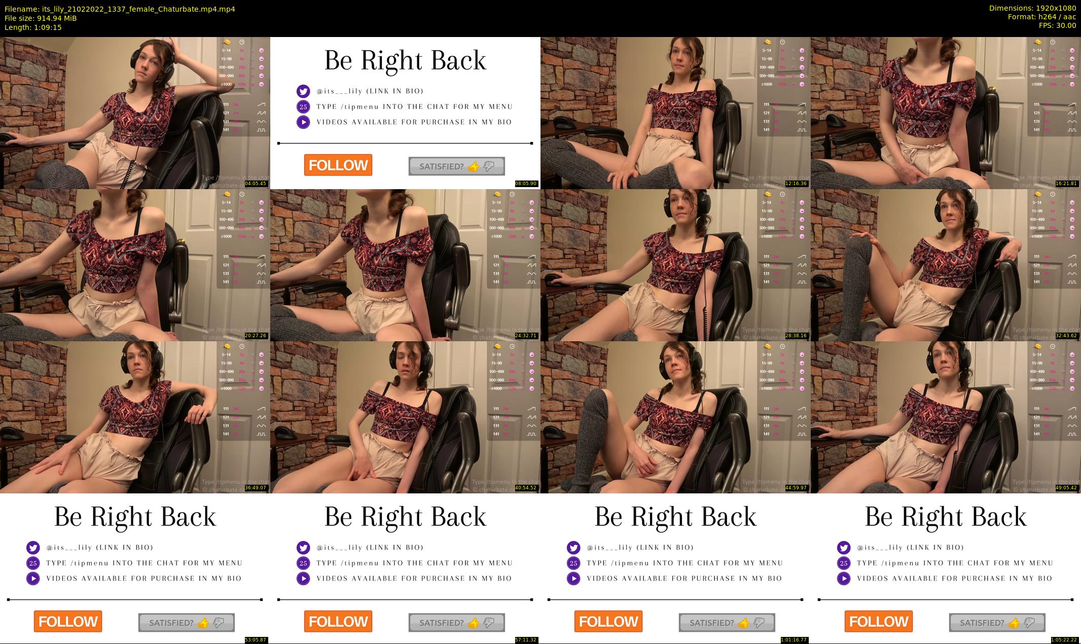 its_lily — 70 minute Chaturbate female cam show recording, 1080p, Feb 21, 2022