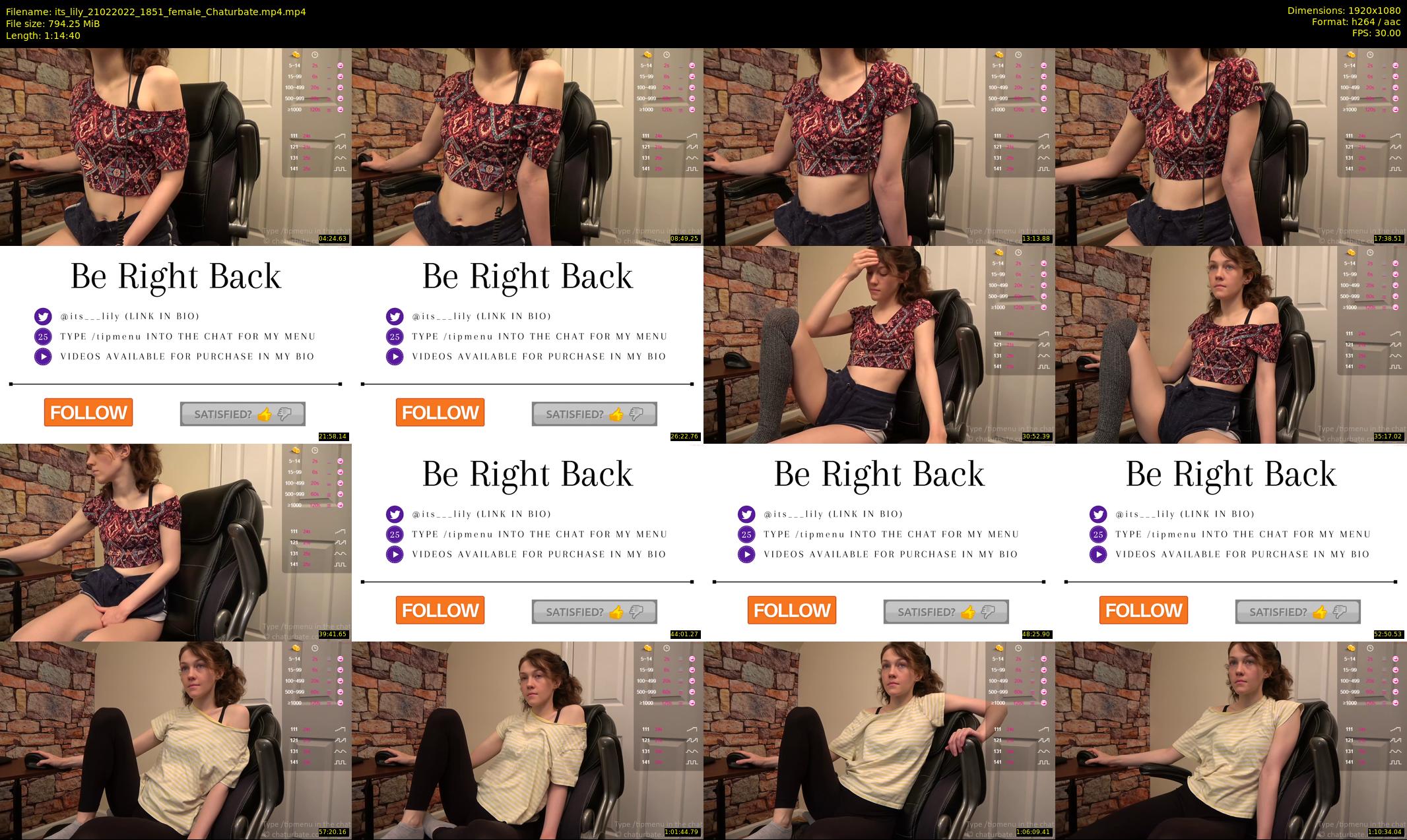 its_lily — 75 minute Chaturbate female cam show recording, 1080p, Feb 21, 2022