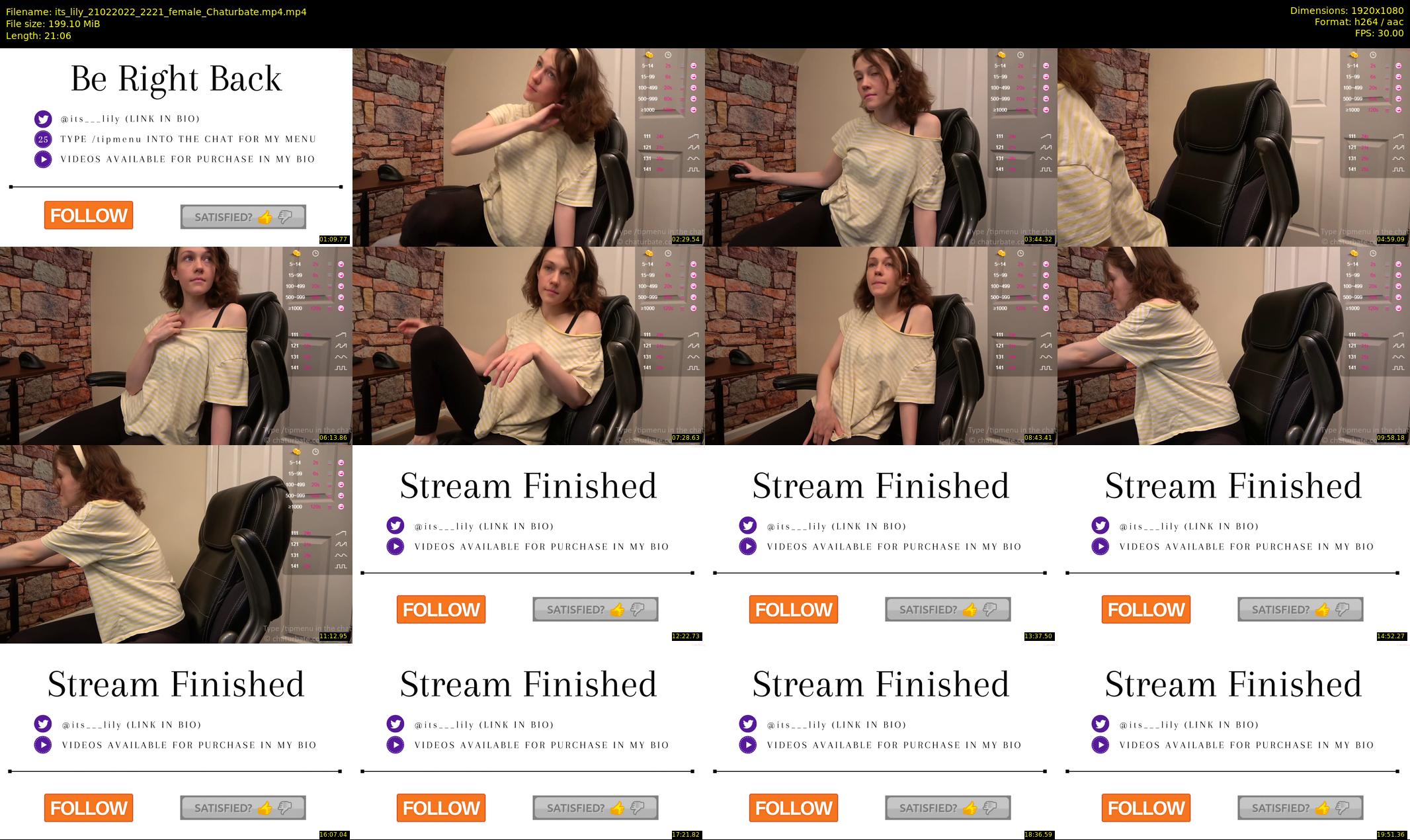 its_lily — 22 minute Chaturbate female cam show recording, 1080p, Feb 21, 2022