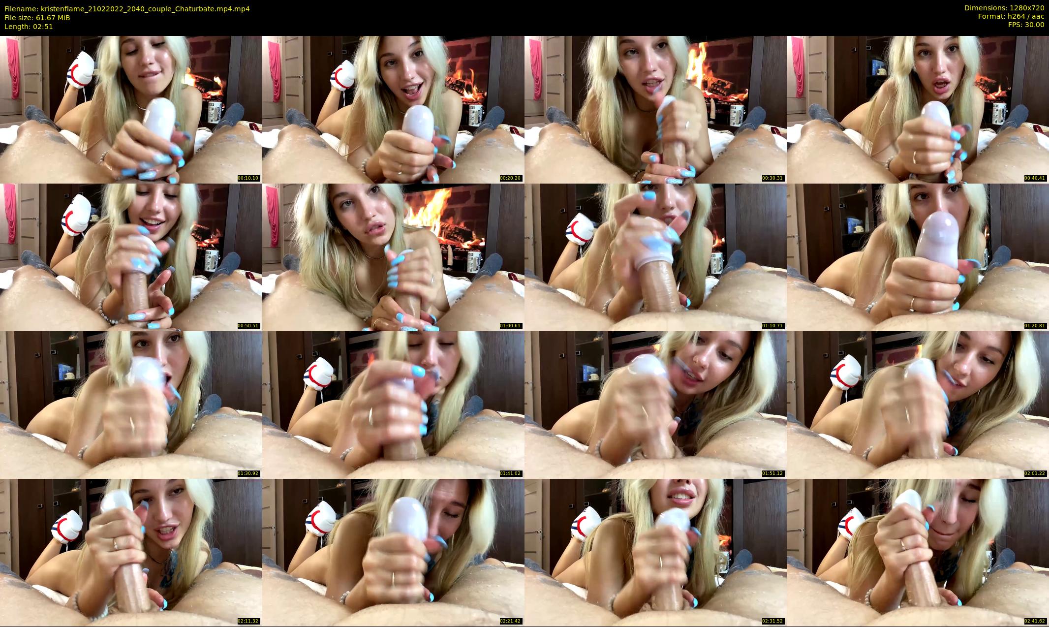 kristenflame — 3 minute Chaturbate couple cam show recording, 720p, Feb 21, 2022
