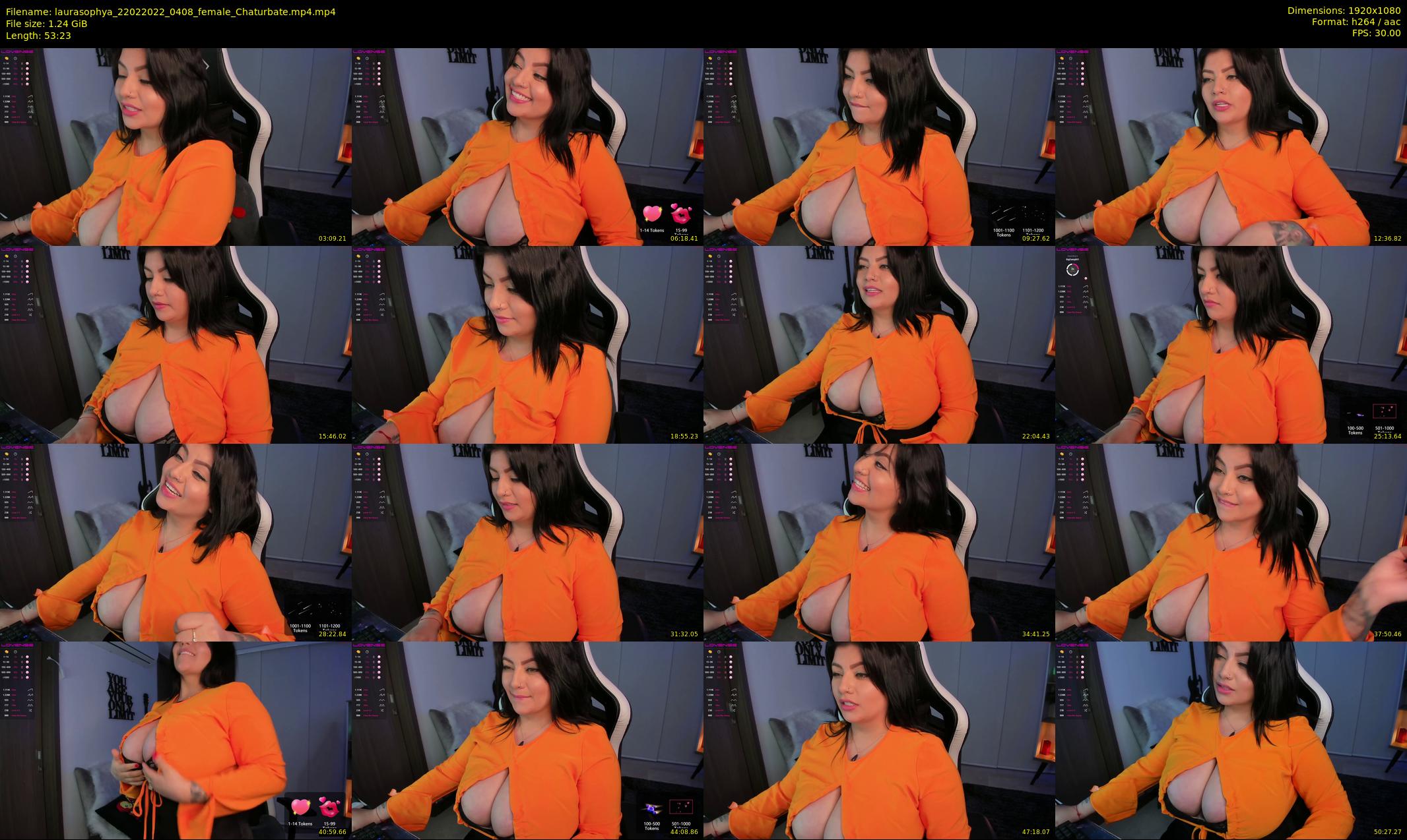 laurasophya — 54 minute Chaturbate female cam show recording, 1080p, Feb 22, 2022