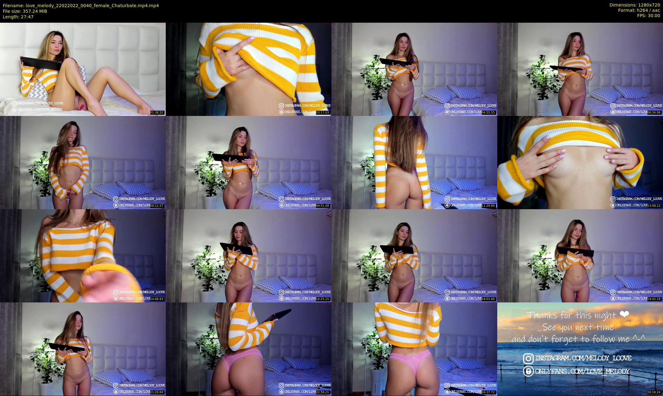 love_melody — 28 minute Chaturbate female cam show recording, 720p, Feb 22, 2022