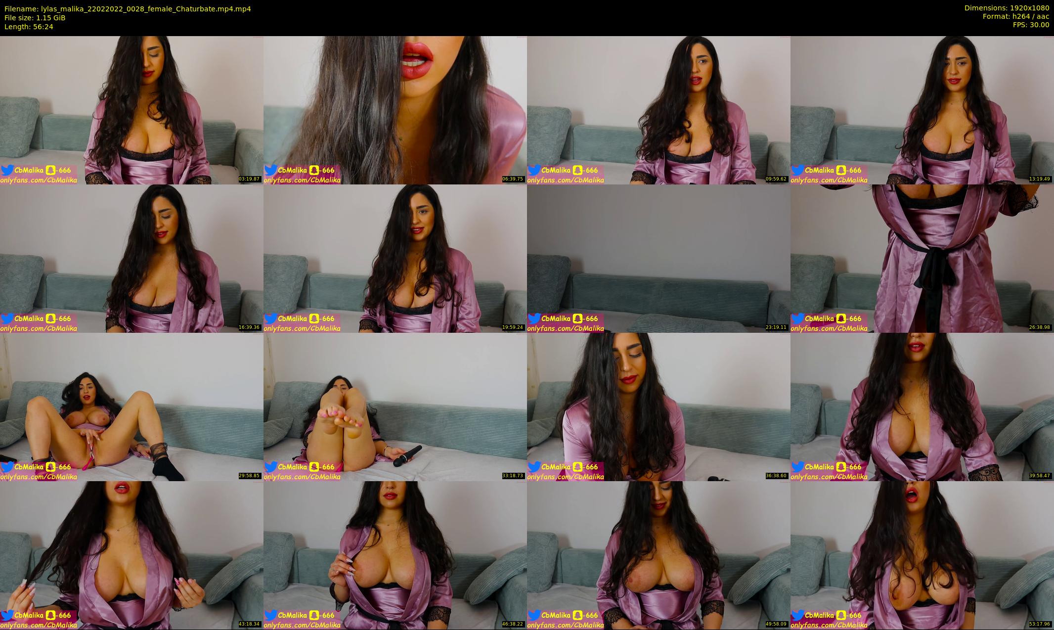 lylas_malika — 57 minute Chaturbate female cam show recording, 1080p, Feb 22, 2022