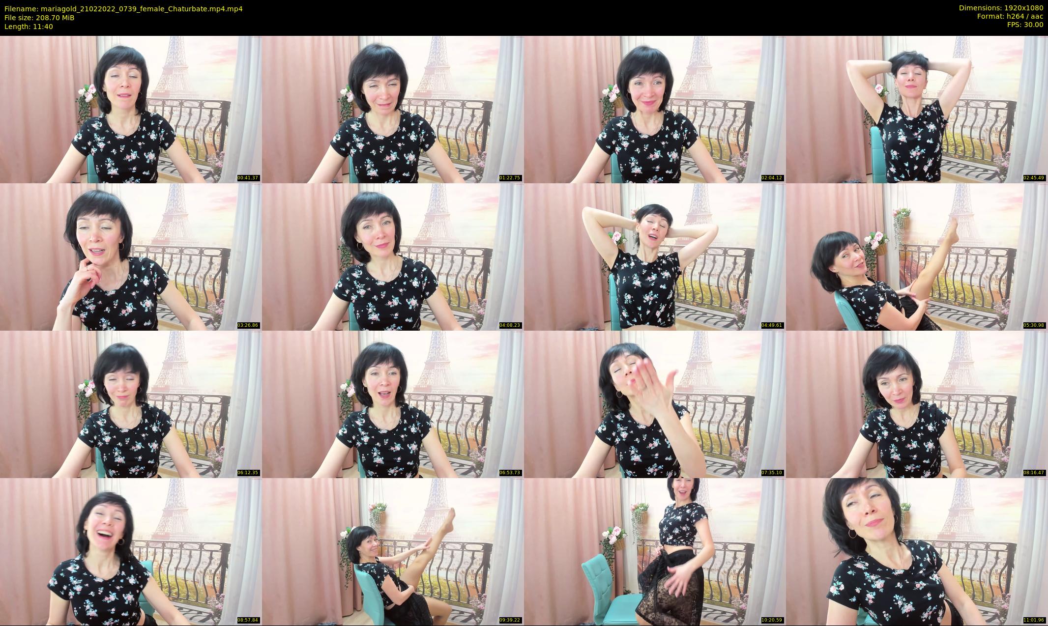 mariagold — 12 minute Chaturbate female cam show recording, 1080p, Feb 21, 2022