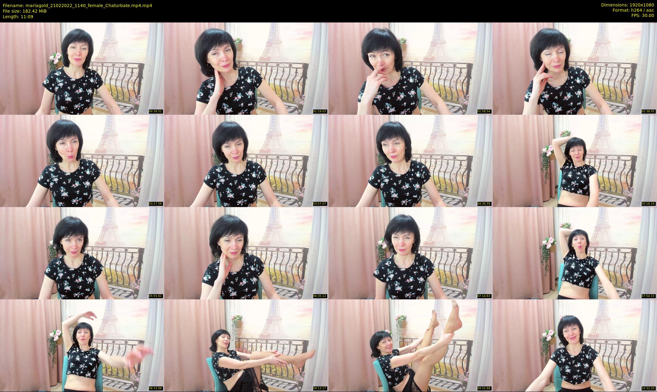 mariagold — 12 minute Chaturbate female cam show recording, 1080p, Feb 21, 2022