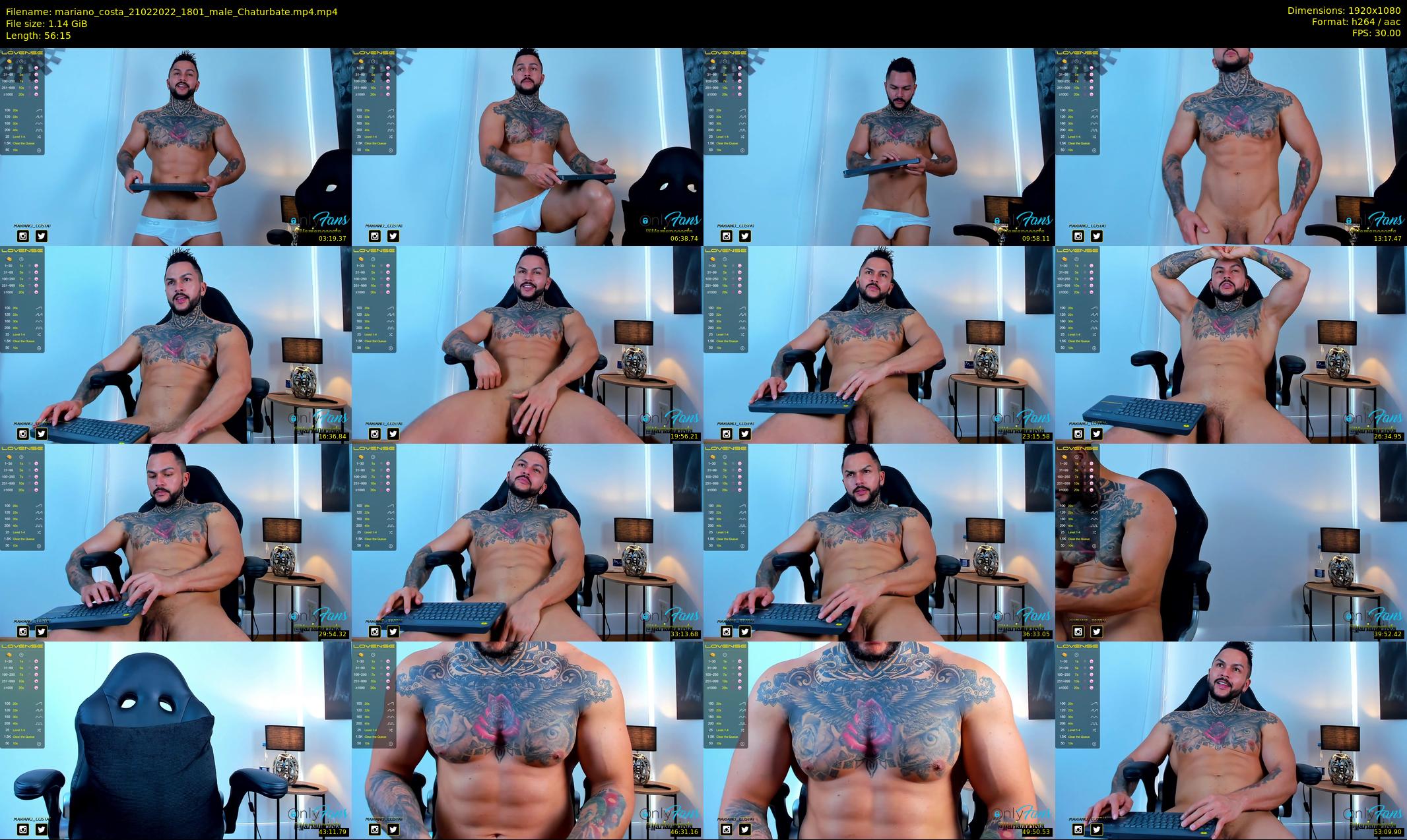 mariano_costa — 57 minute Chaturbate male cam show recording, 1080p, Feb 21, 2022