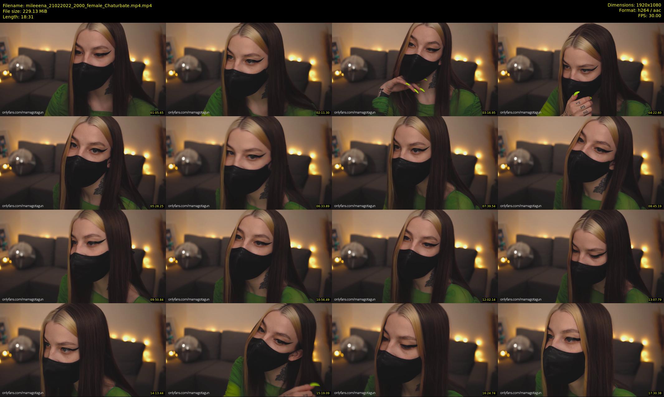 mileeena — 19 minute Chaturbate female cam show recording, 1080p, Feb 21, 2022