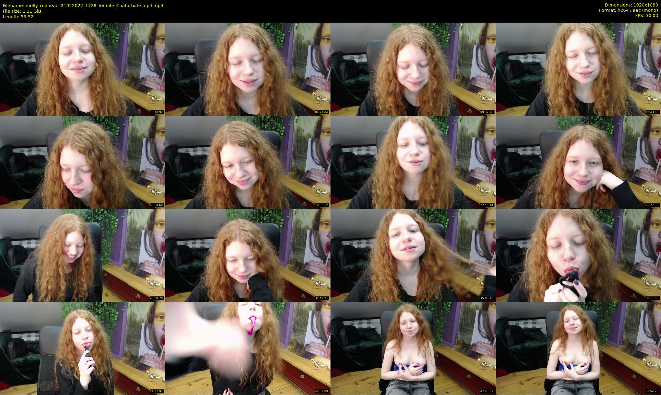 molly_redhead — 54 minute Chaturbate female cam show recording, 1080p, Feb 21, 2022