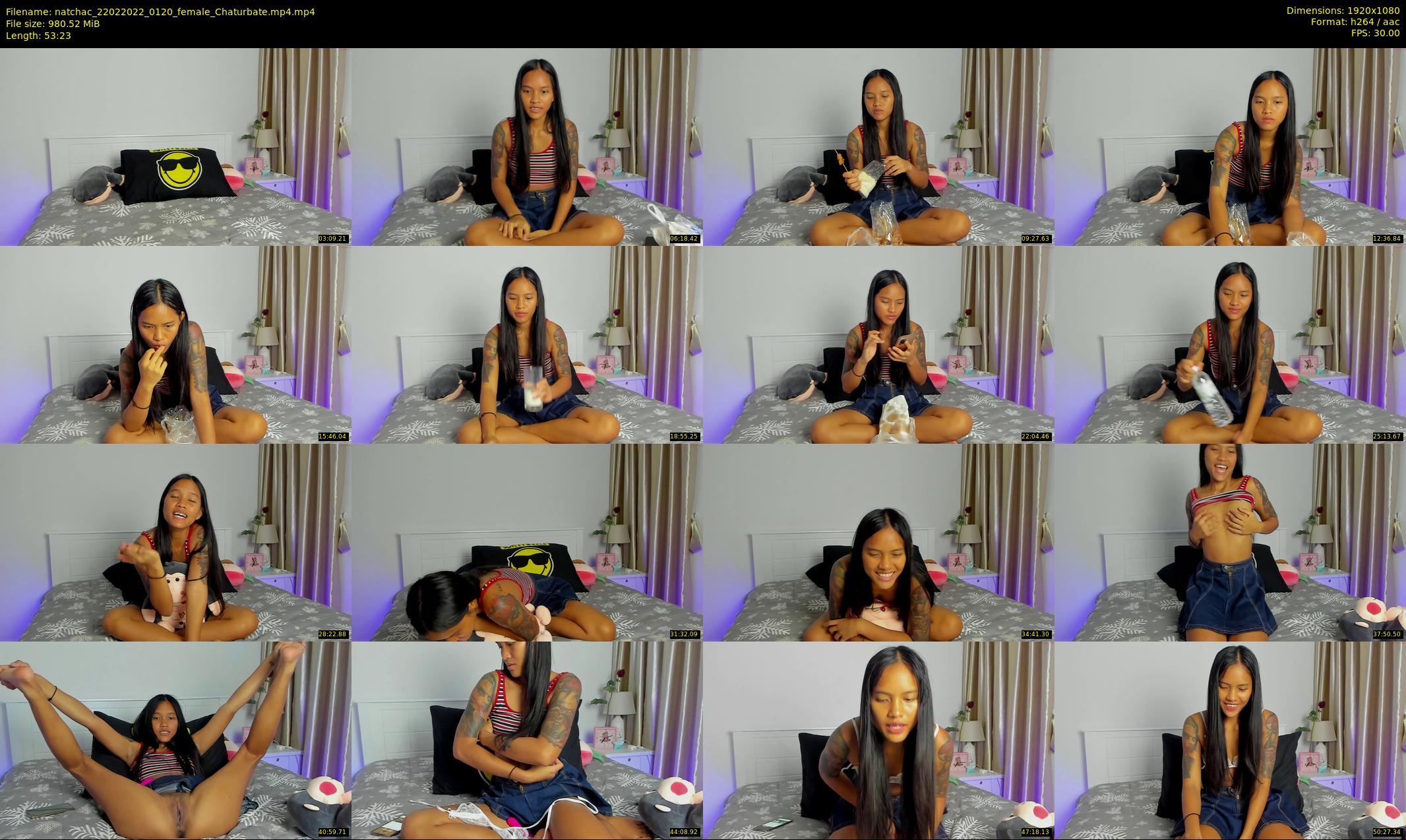 natchac — 54 minute Chaturbate female cam show recording, 1080p, Feb 22, 2022