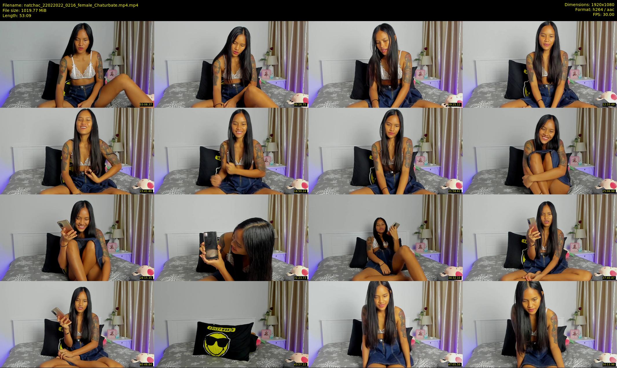 natchac — 54 minute Chaturbate female cam show recording, 1080p, Feb 22, 2022