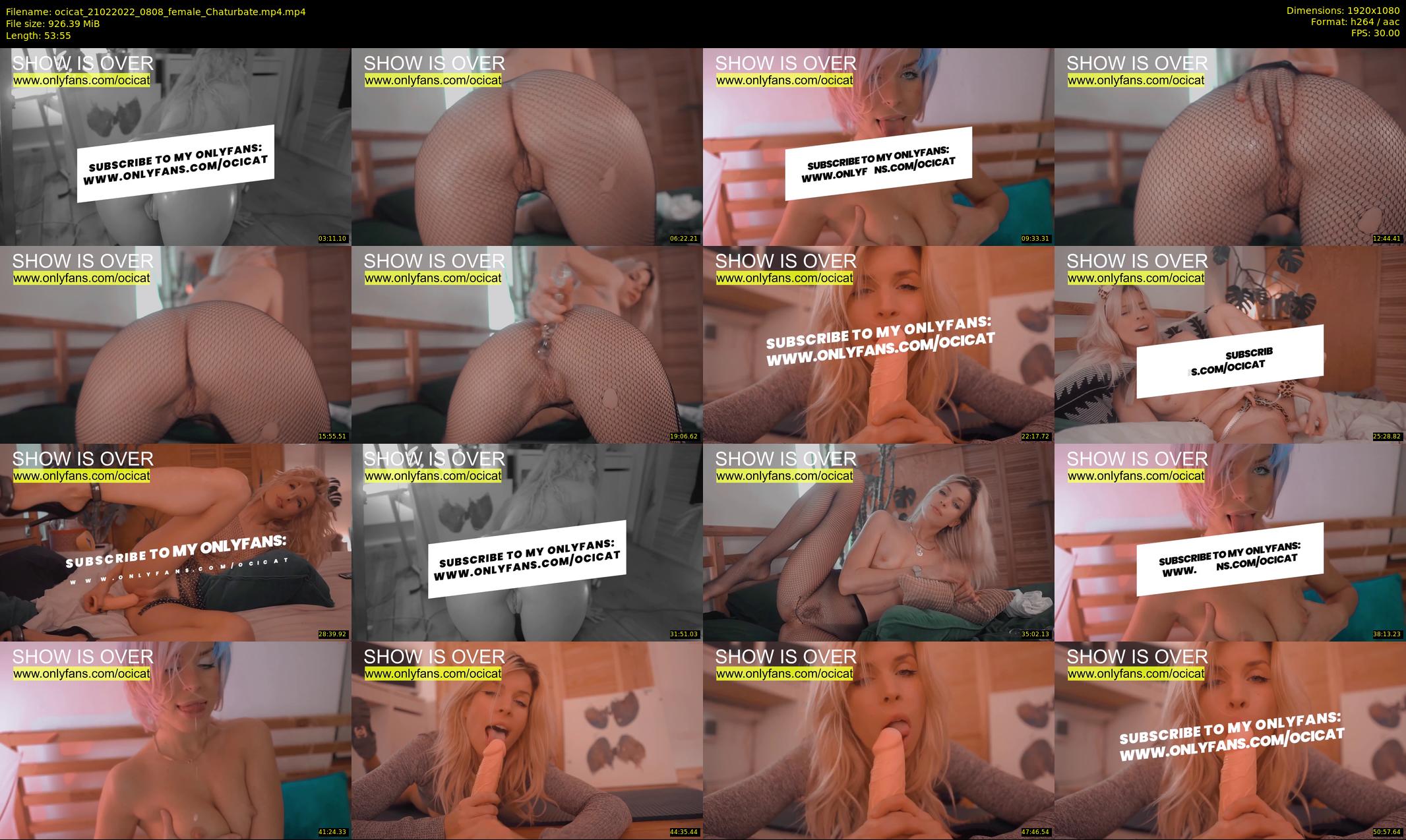 ocicat — 54 minute Chaturbate female cam show recording, 1080p, Feb 21, 2022