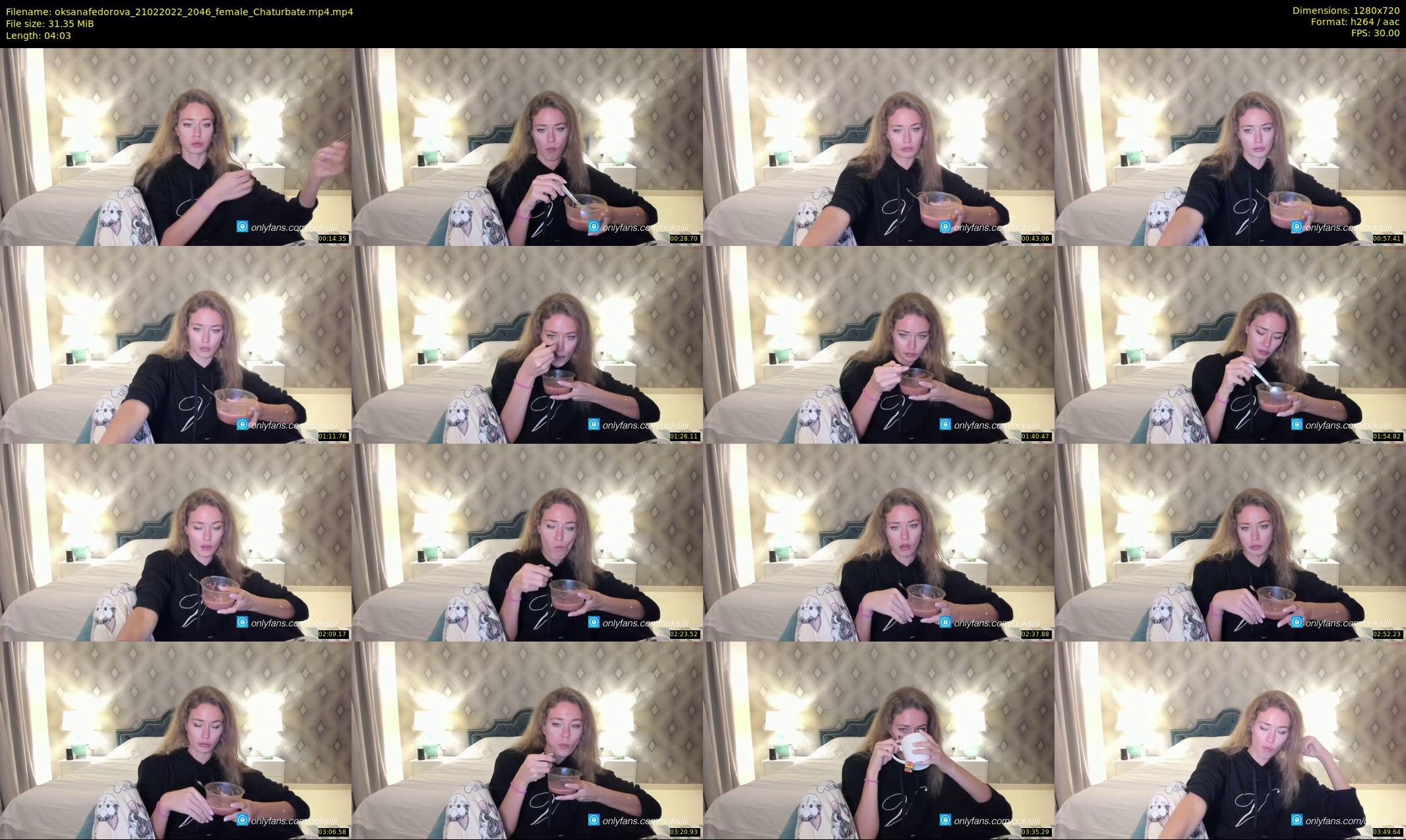 oksanafedorova — 5 minute Chaturbate female cam show recording, 720p, Feb 21, 2022