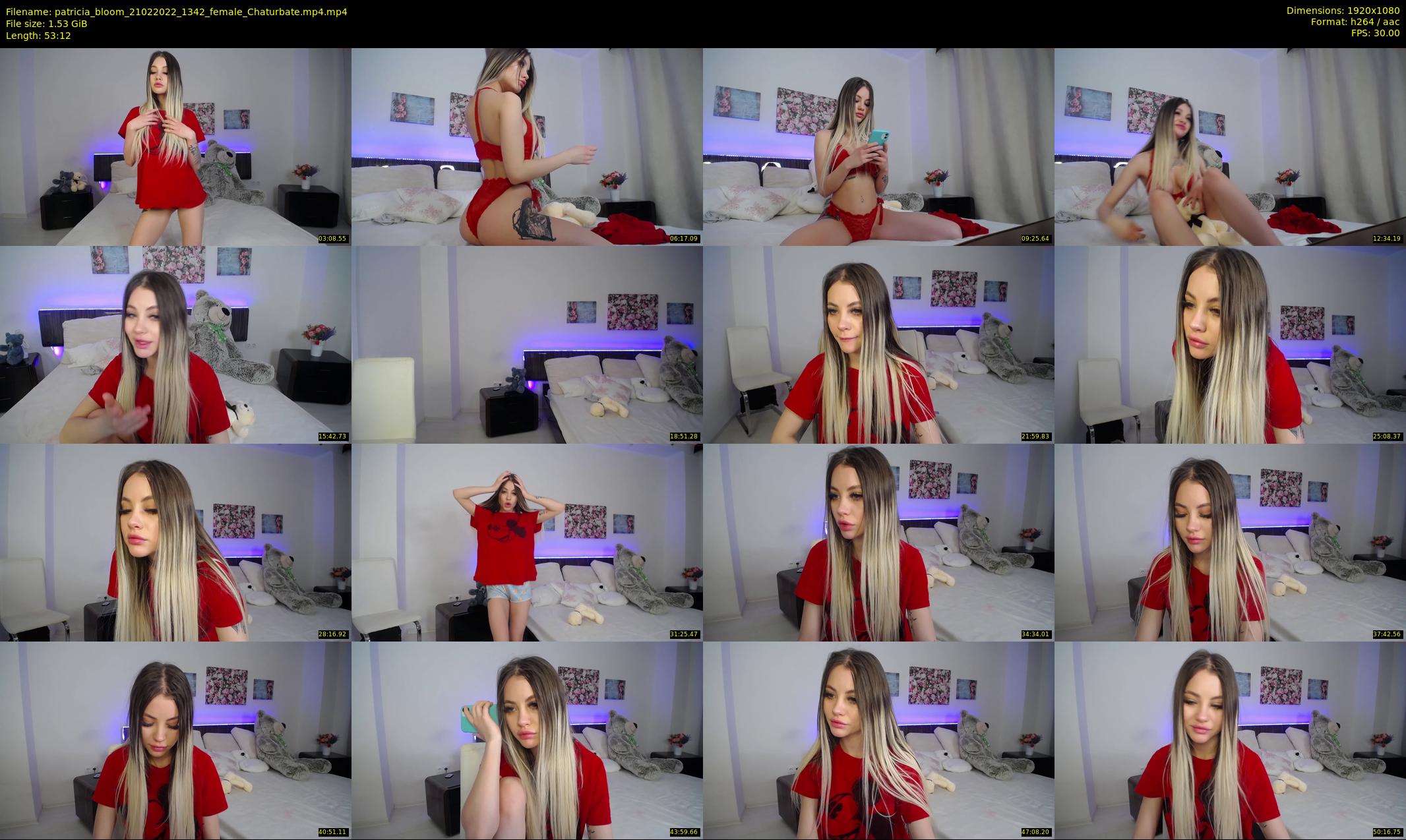 patricia_bloom — 54 minute Chaturbate female cam show recording, 1080p, Feb 21, 2022