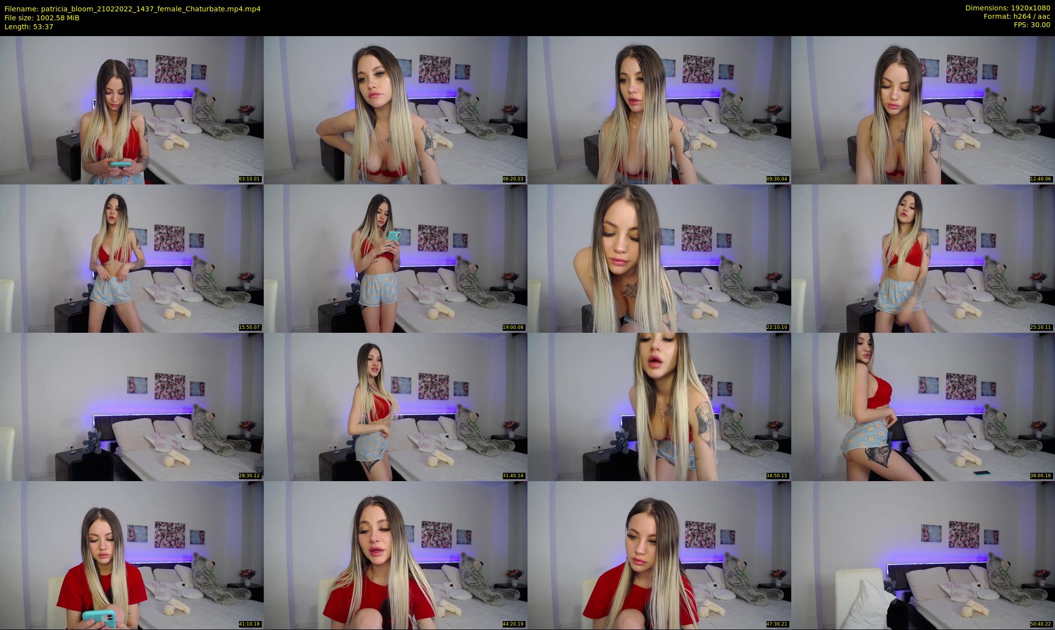 patricia_bloom — 54 minute Chaturbate female cam show recording, 1080p, Feb 21, 2022
