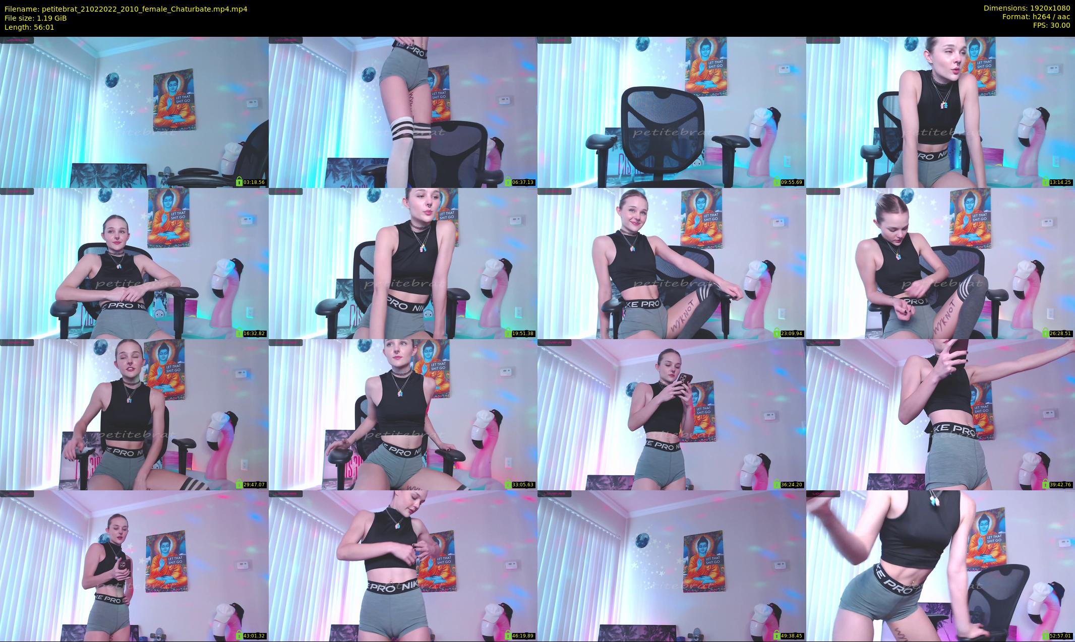 petitebrat — 57 minute Chaturbate female cam show recording, 1080p, Feb 21, 2022