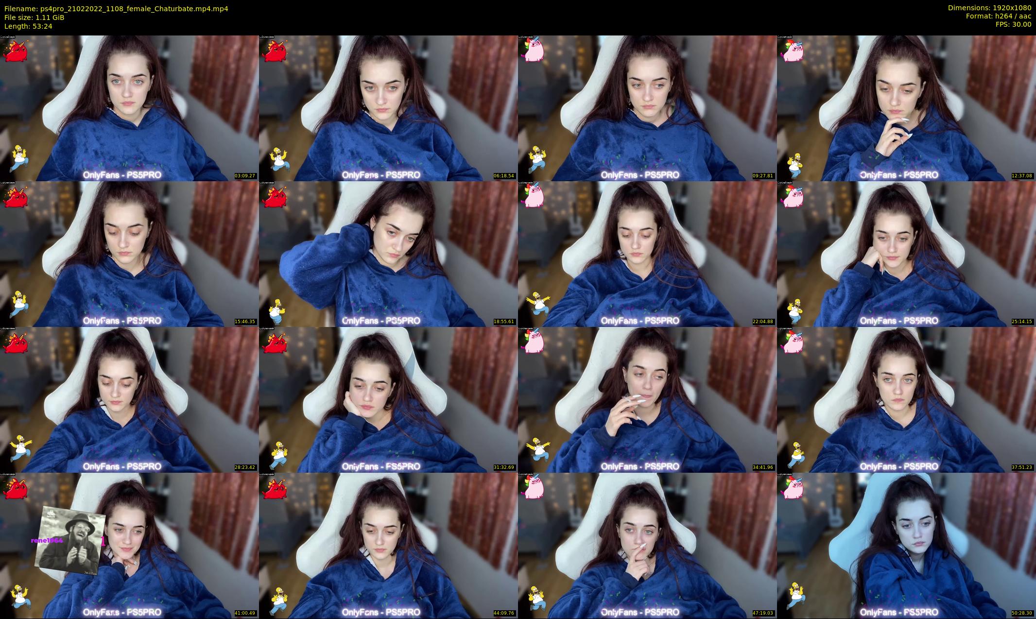 ps4pro — 54 minute Chaturbate female cam show recording, 1080p, Feb 21, 2022