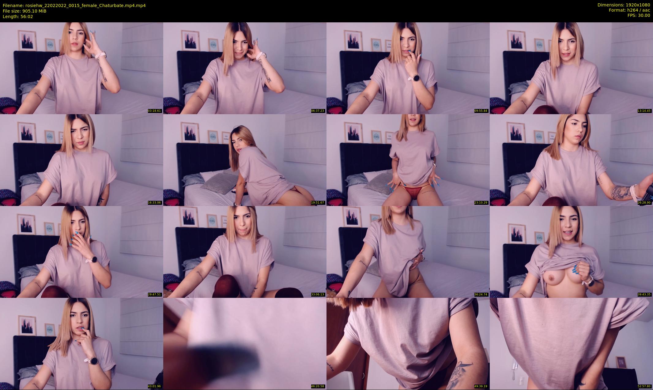rosiehw — 57 minute Chaturbate couple cam show recording, 1080p, Feb 22, 2022