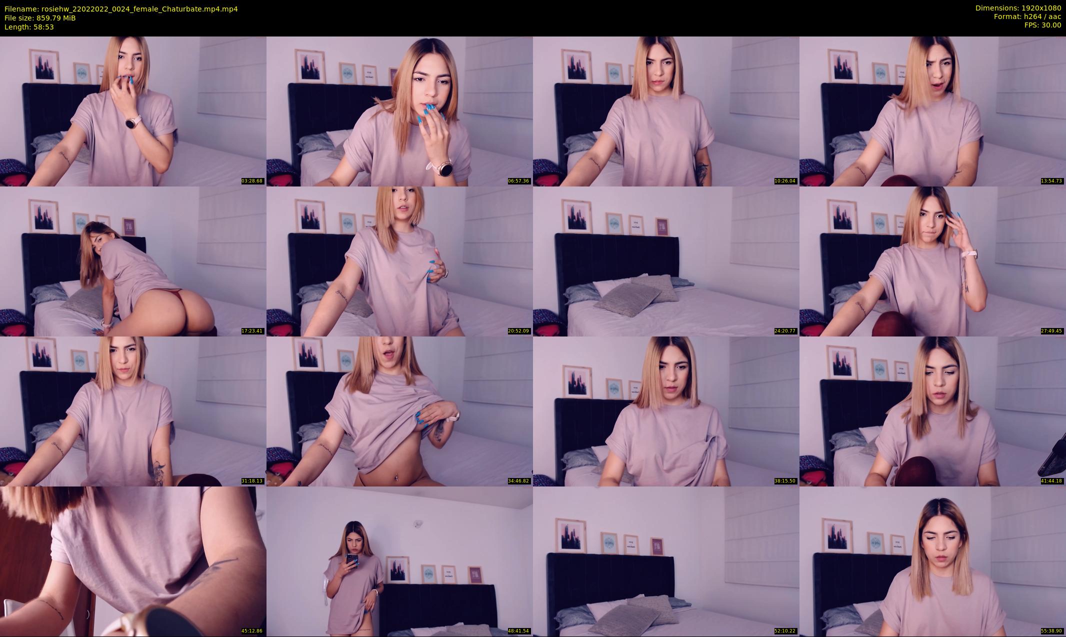 rosiehw — 59 minute Chaturbate couple cam show recording, 1080p, Feb 22, 2022