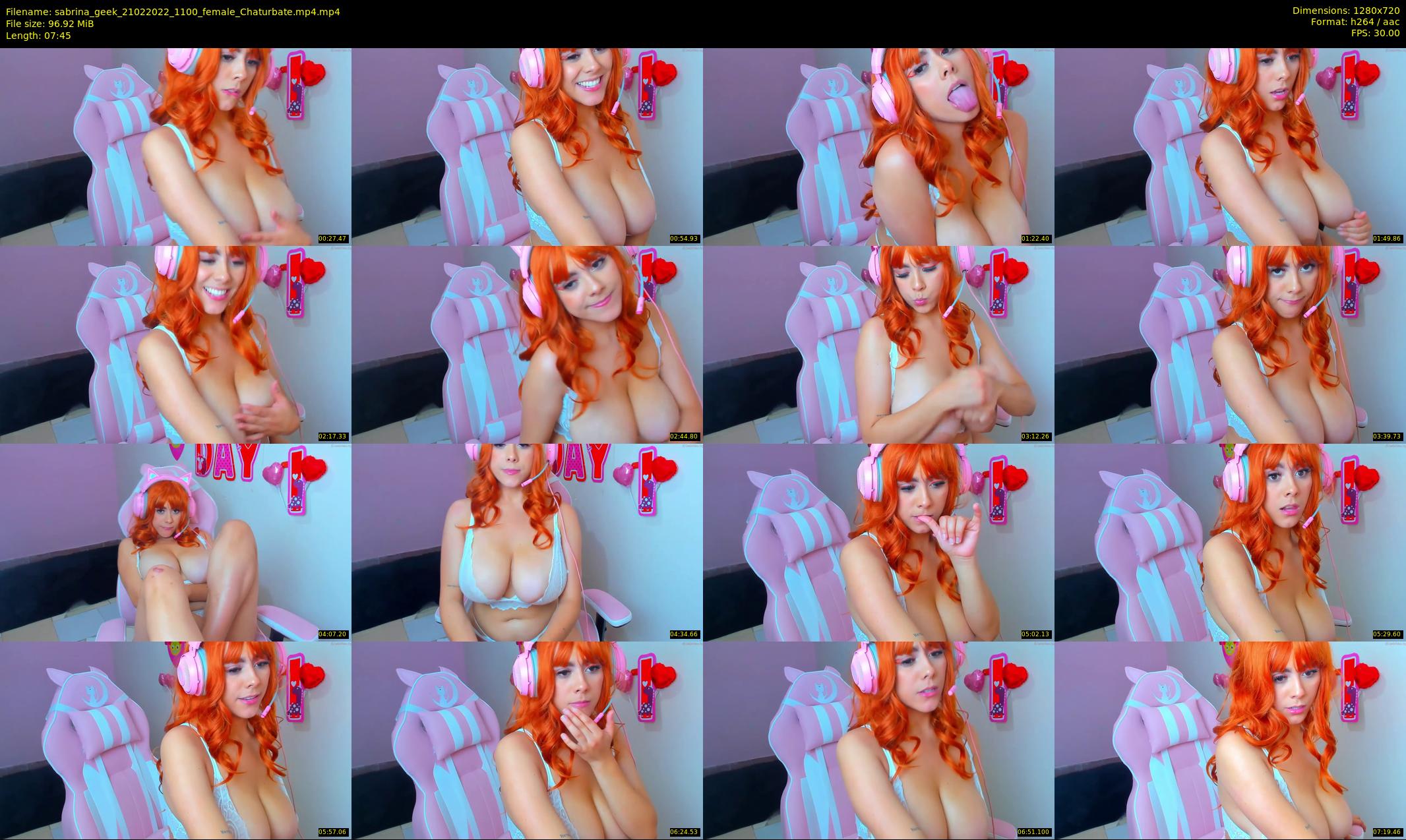 sabrina_geek — 8 minute Chaturbate female cam show recording, 720p, Feb 21, 2022