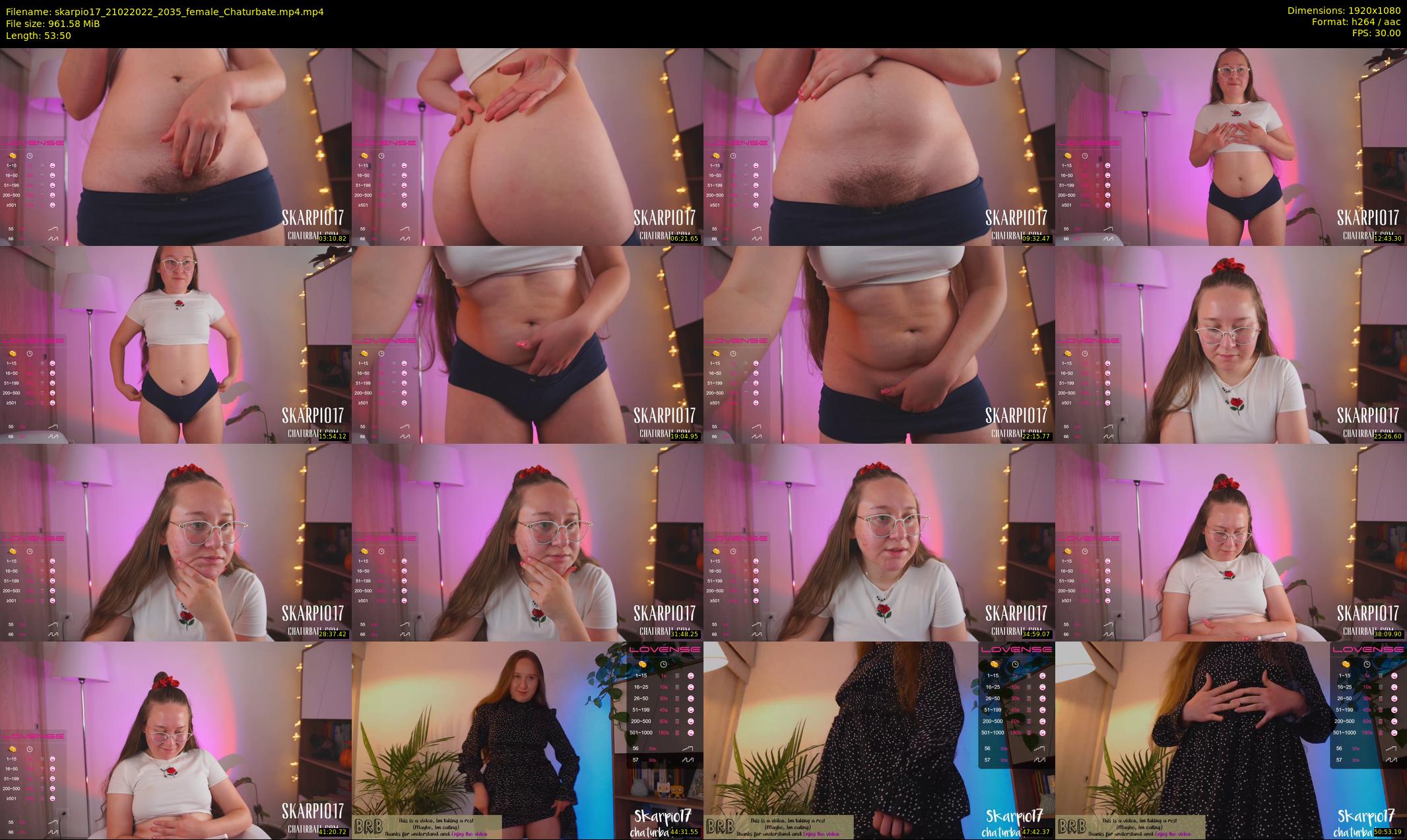 skarpio17 — 54 minute Chaturbate female cam show recording, 1080p, Feb 21, 2022