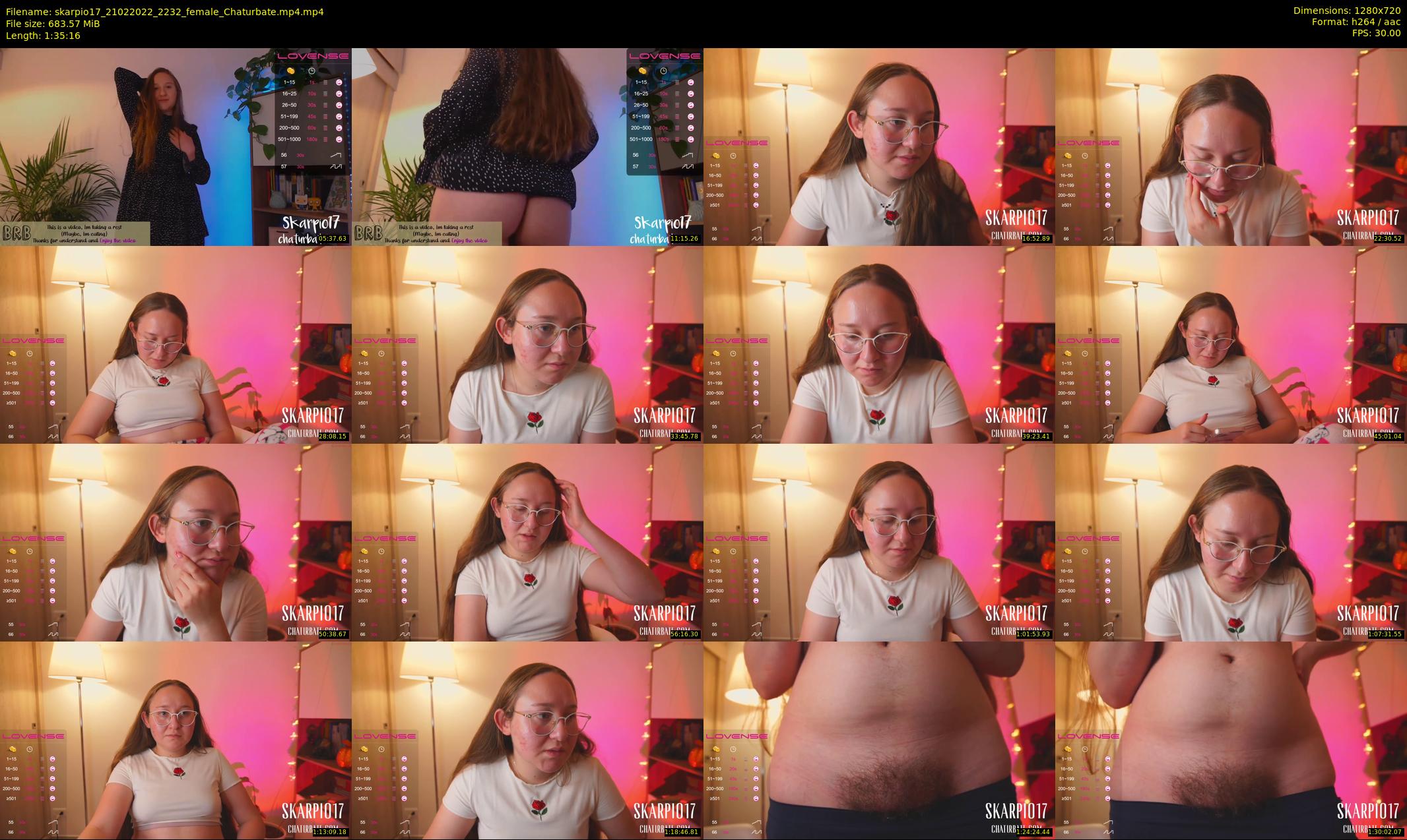 skarpio17 — 96 minute Chaturbate female cam show recording, 720p, Feb 21, 2022