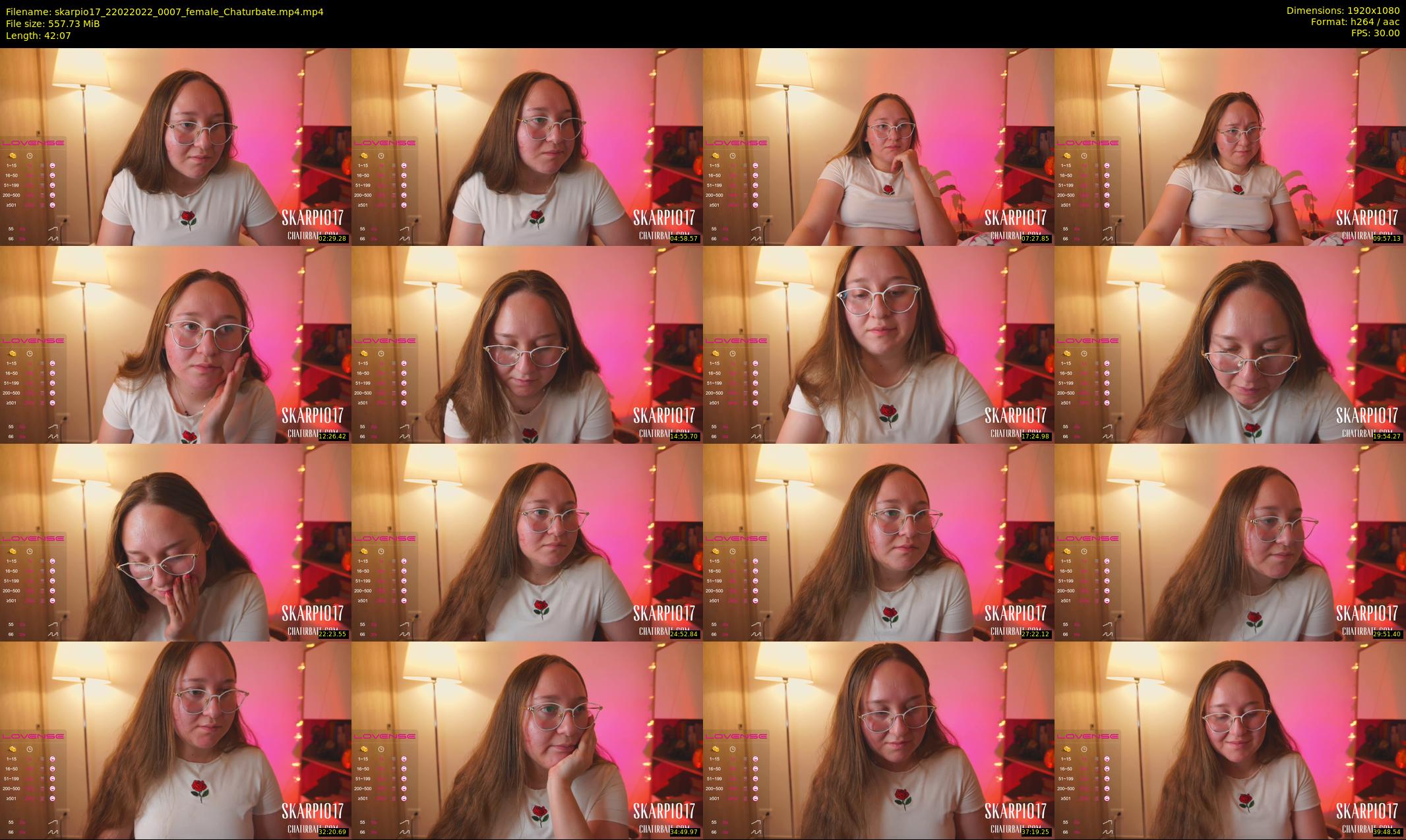skarpio17 — 43 minute Chaturbate female cam show recording, 1080p, Feb 22, 2022