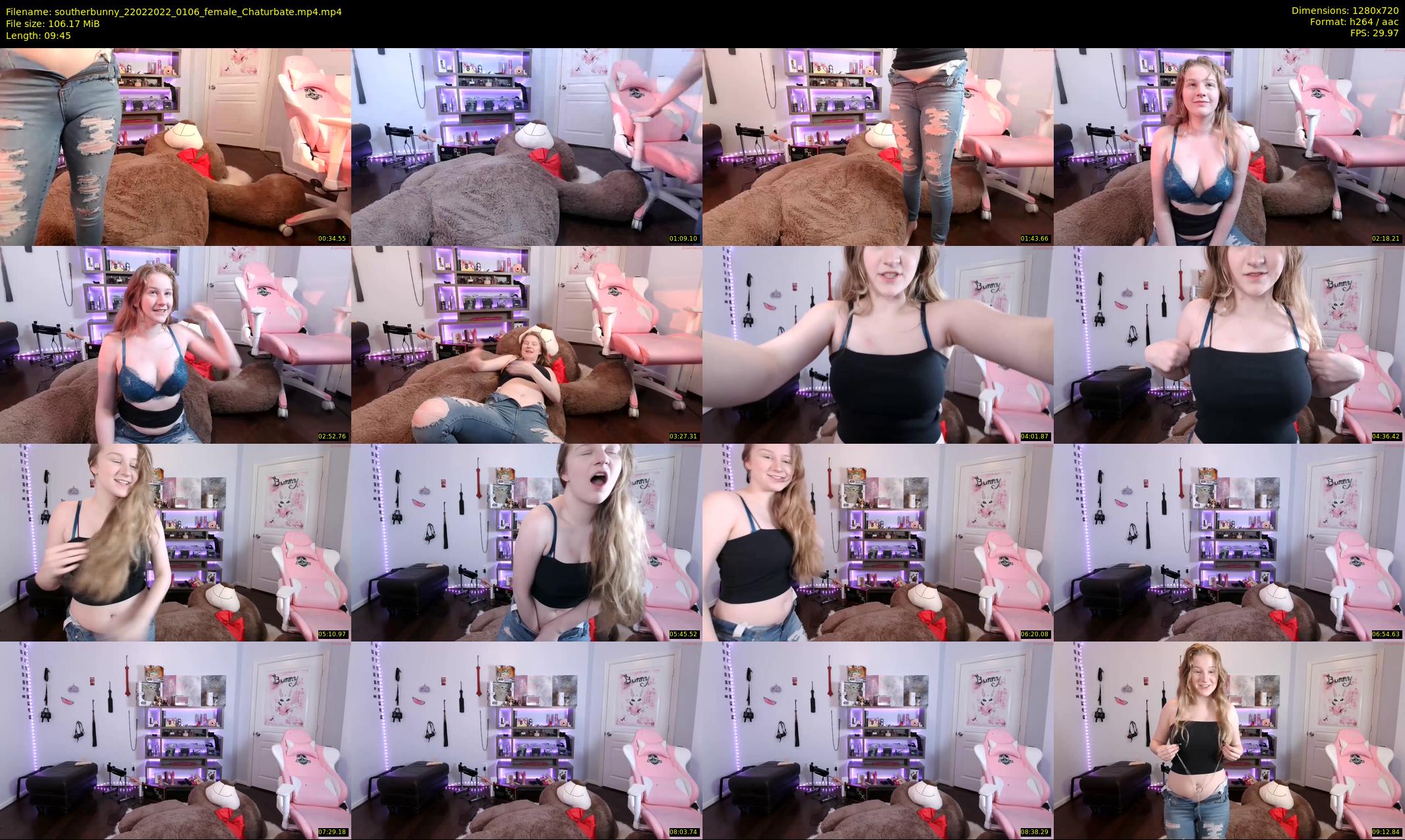 southerbunny — 10 minute Chaturbate female cam show recording, 720p, Feb 22, 2022
