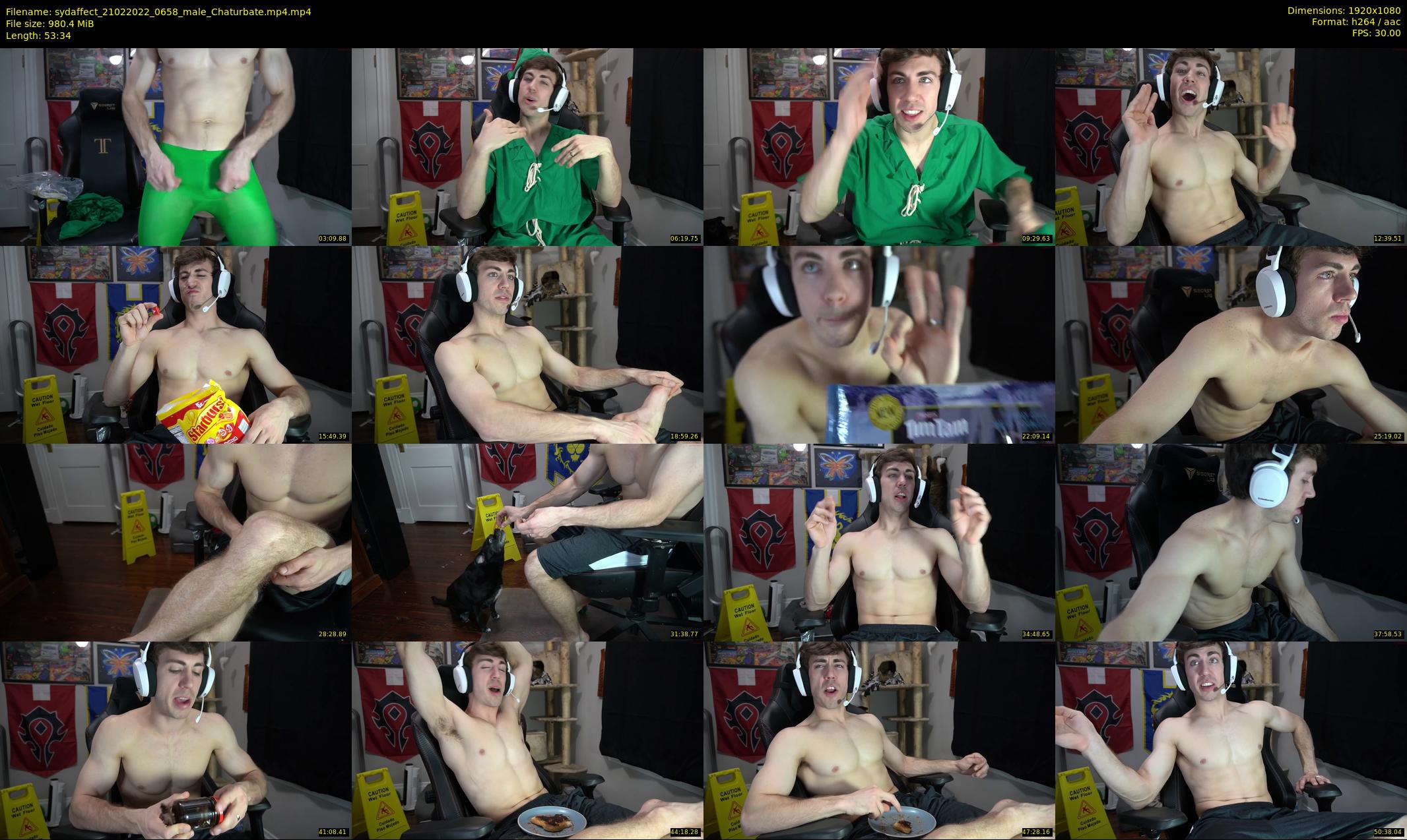 sydaffect — 54 minute Chaturbate male cam show recording, 1080p, Feb 21, 2022