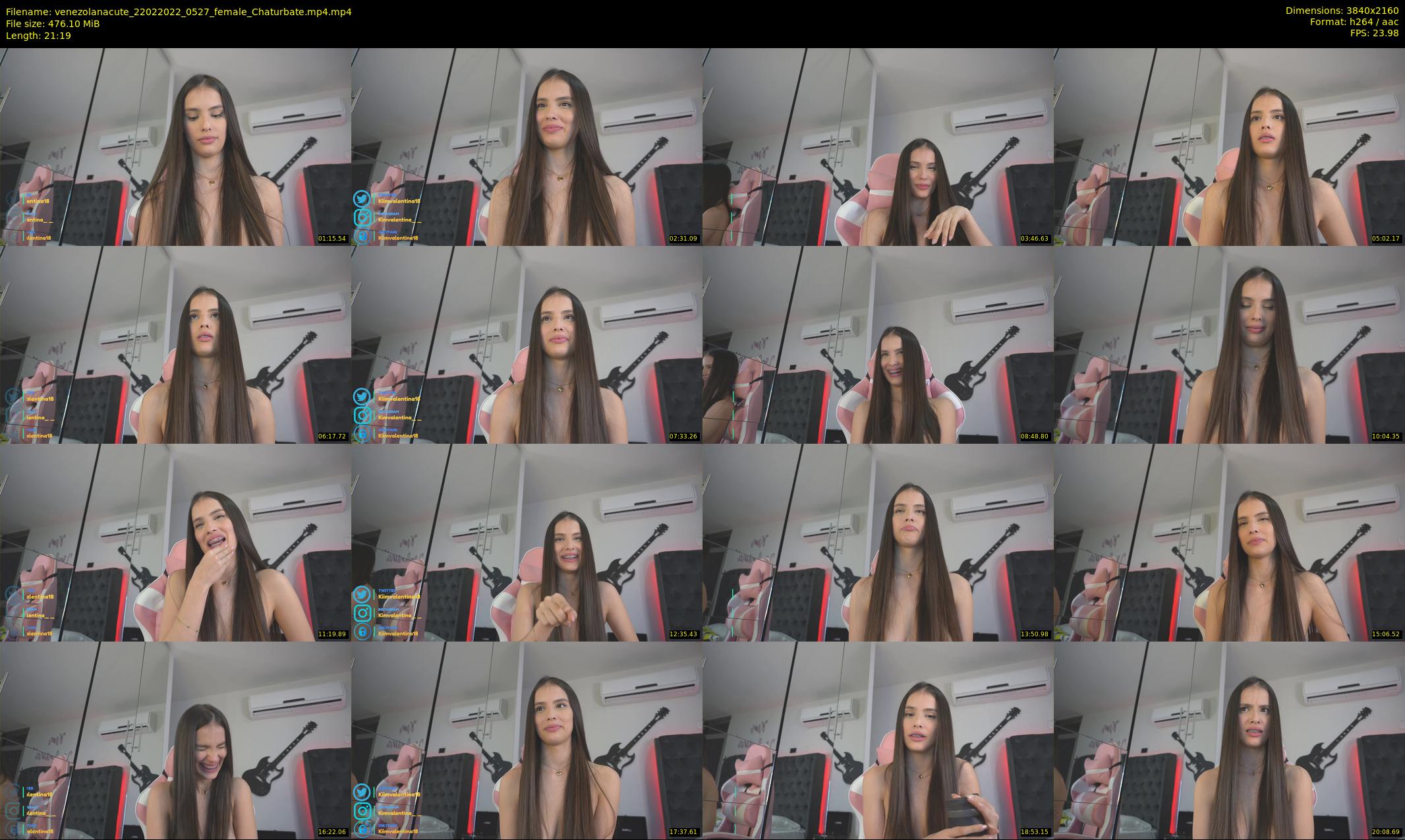 venezolanacute — 22 minute Chaturbate female cam show recording, 4K, Feb 22, 2022