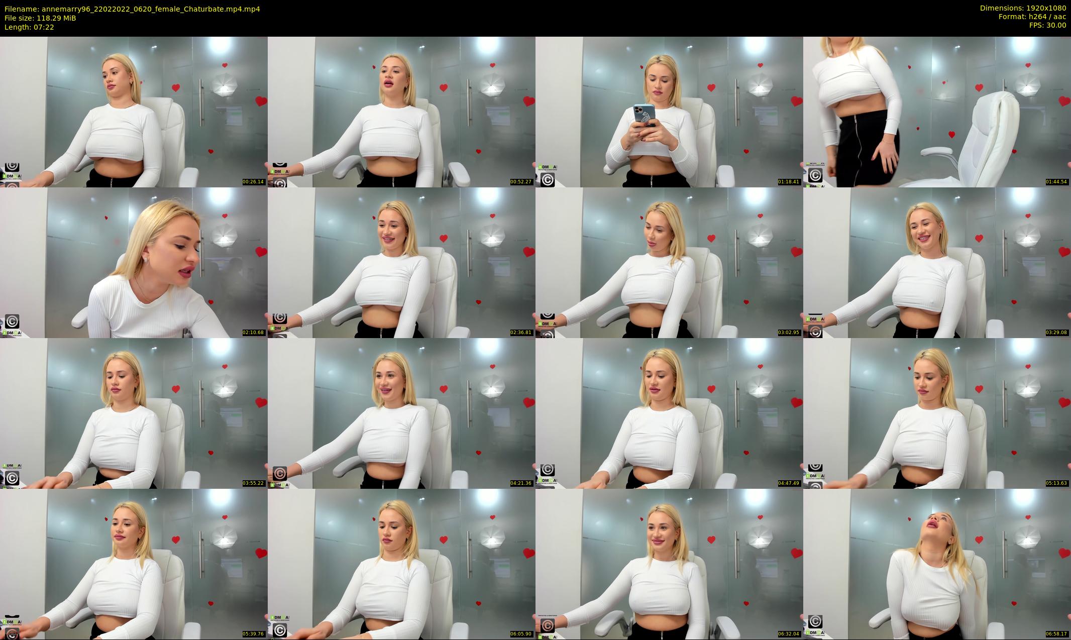 annemarry96 — 8 minute Chaturbate female cam show recording, 1080p, Feb 22, 2022