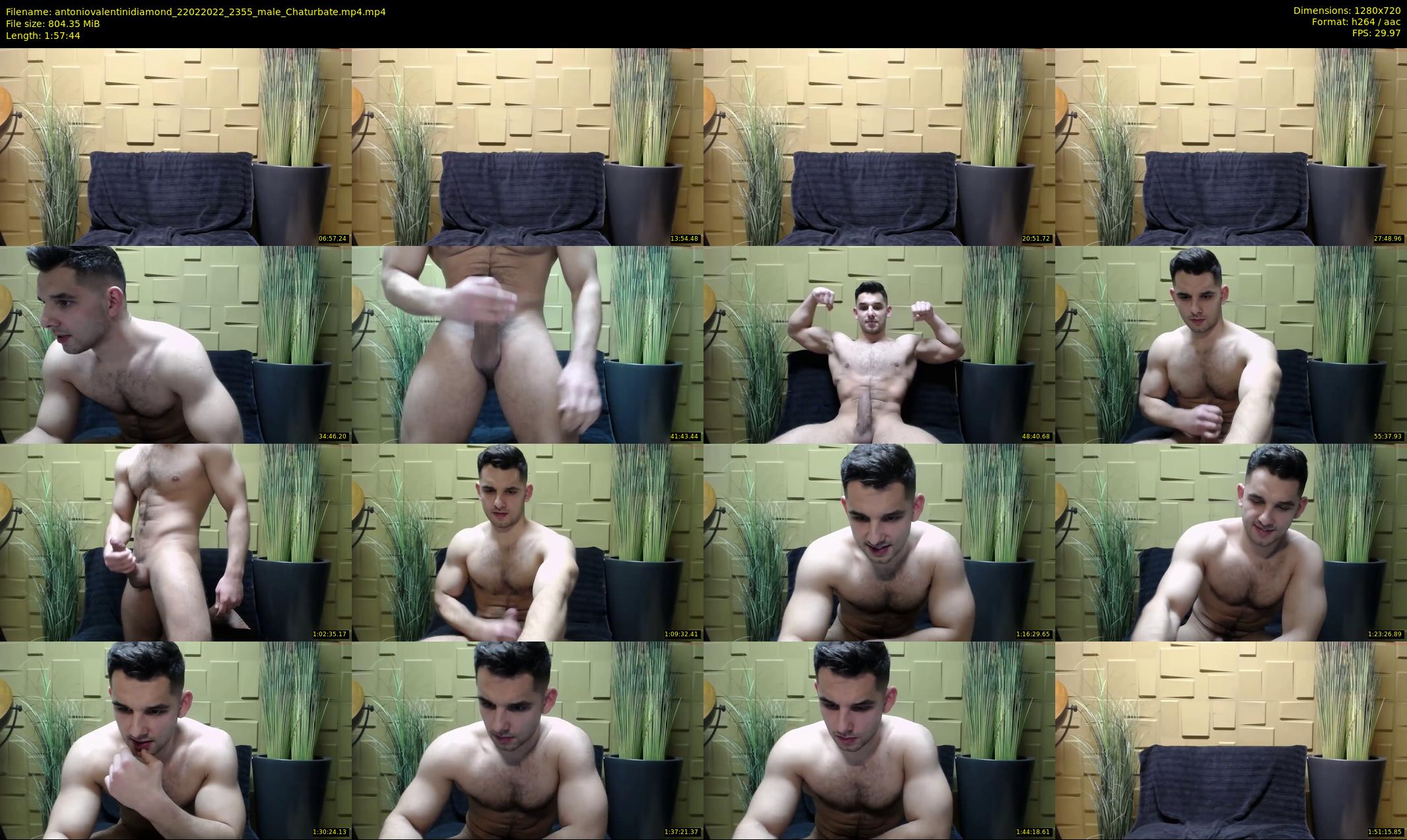 antoniovalentinidiamond — 118 minute Chaturbate male cam show recording, 720p, Feb 22, 2022