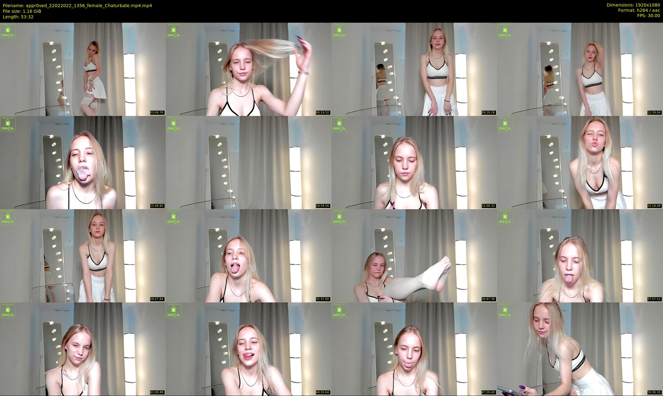 appr0ved — 54 minute Chaturbate female cam show recording, 1080p, Feb 22, 2022