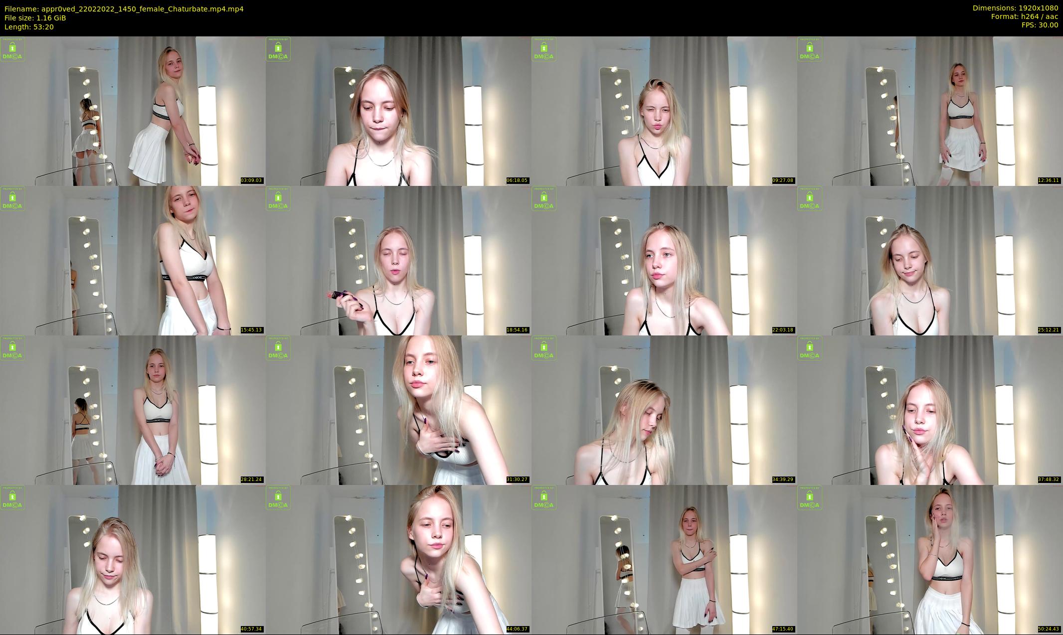 appr0ved — 54 minute Chaturbate female cam show recording, 1080p, Feb 22, 2022