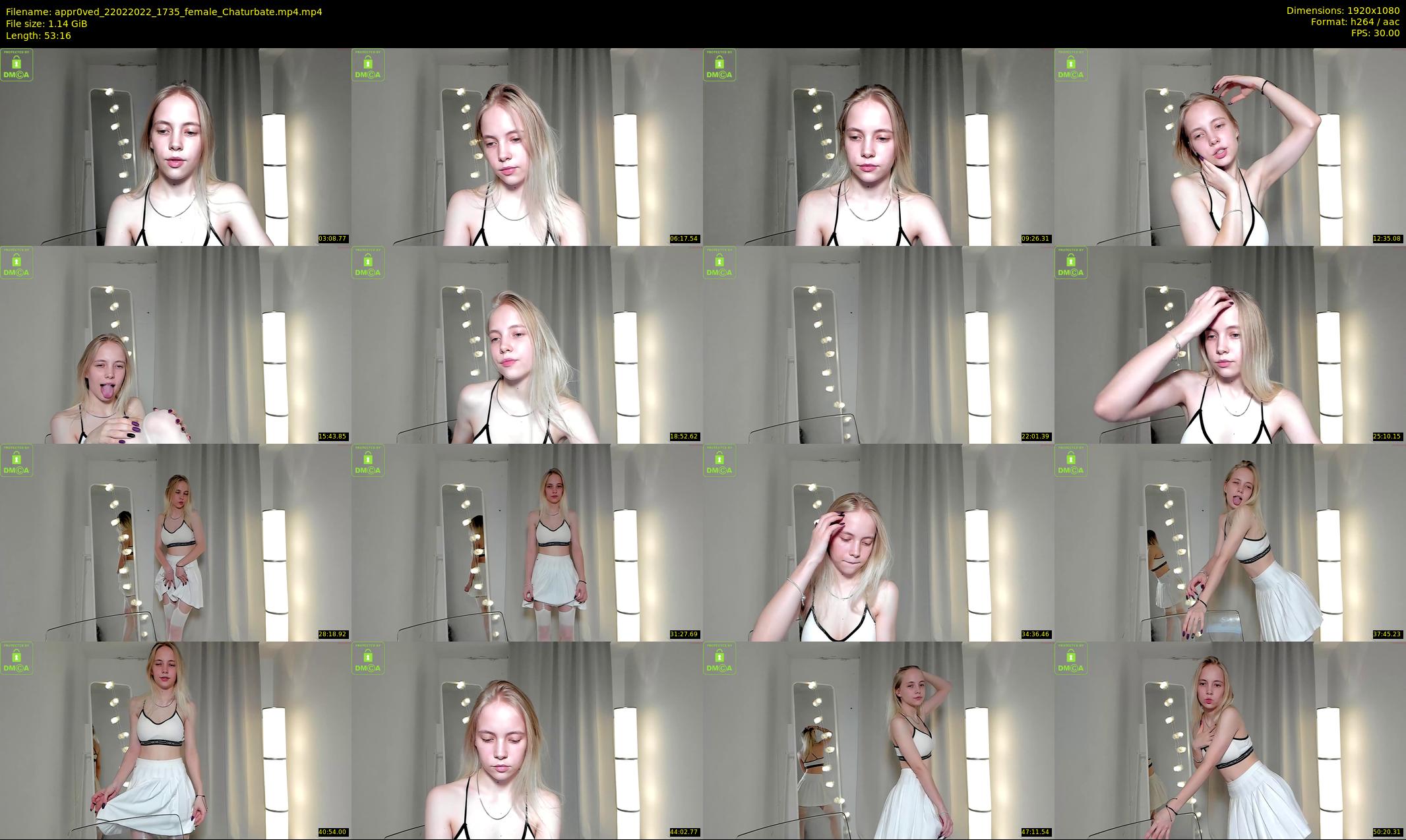 appr0ved — 54 minute Chaturbate female cam show recording, 1080p, Feb 22, 2022