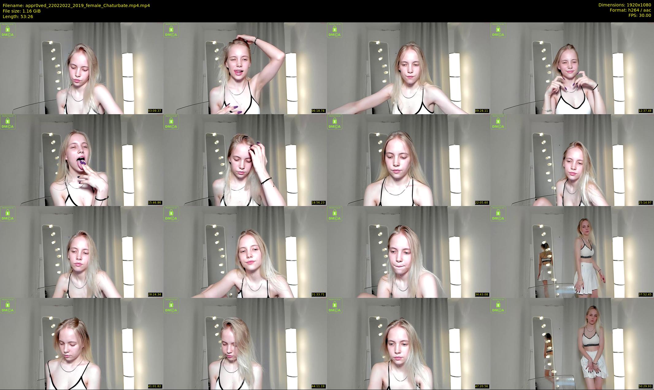 appr0ved — 54 minute Chaturbate female cam show recording, 1080p, Feb 22, 2022