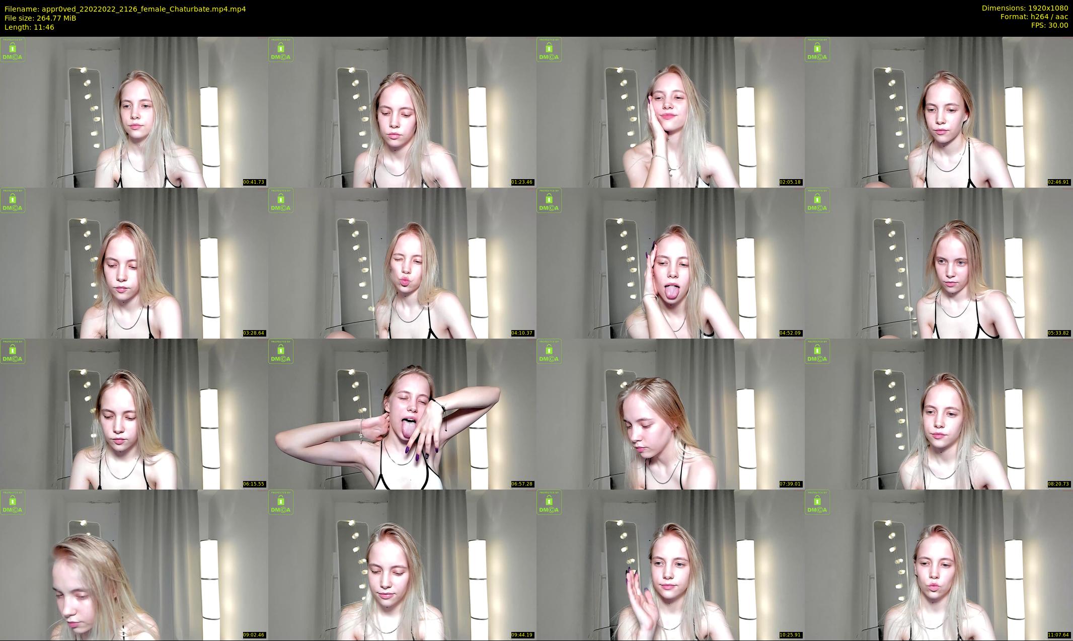 appr0ved — 12 minute Chaturbate female cam show recording, 1080p, Feb 22, 2022