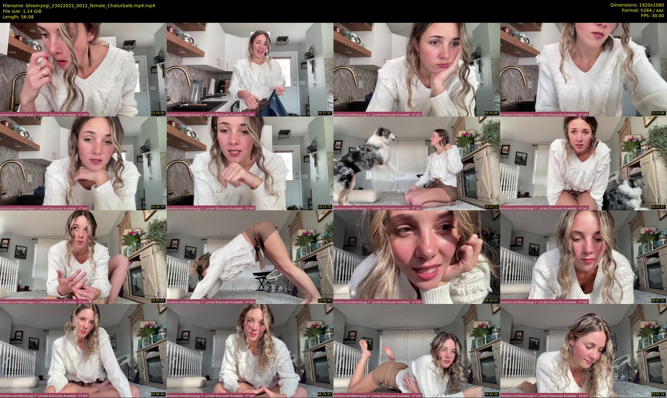 bloomyogi — 57 minute Chaturbate female cam show recording, 1080p, Feb 23, 2022